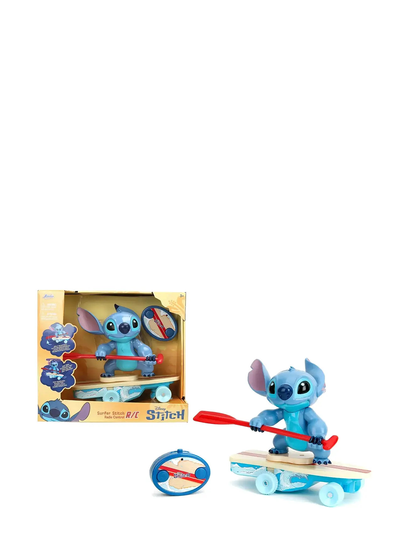 Jada Legetøj Disney Rc Surfer Stitch, 25 cm, One Size, Multi/patterned, Legesæt Og Actionfigurer > Film- Og Eventyrfigurer, Børn