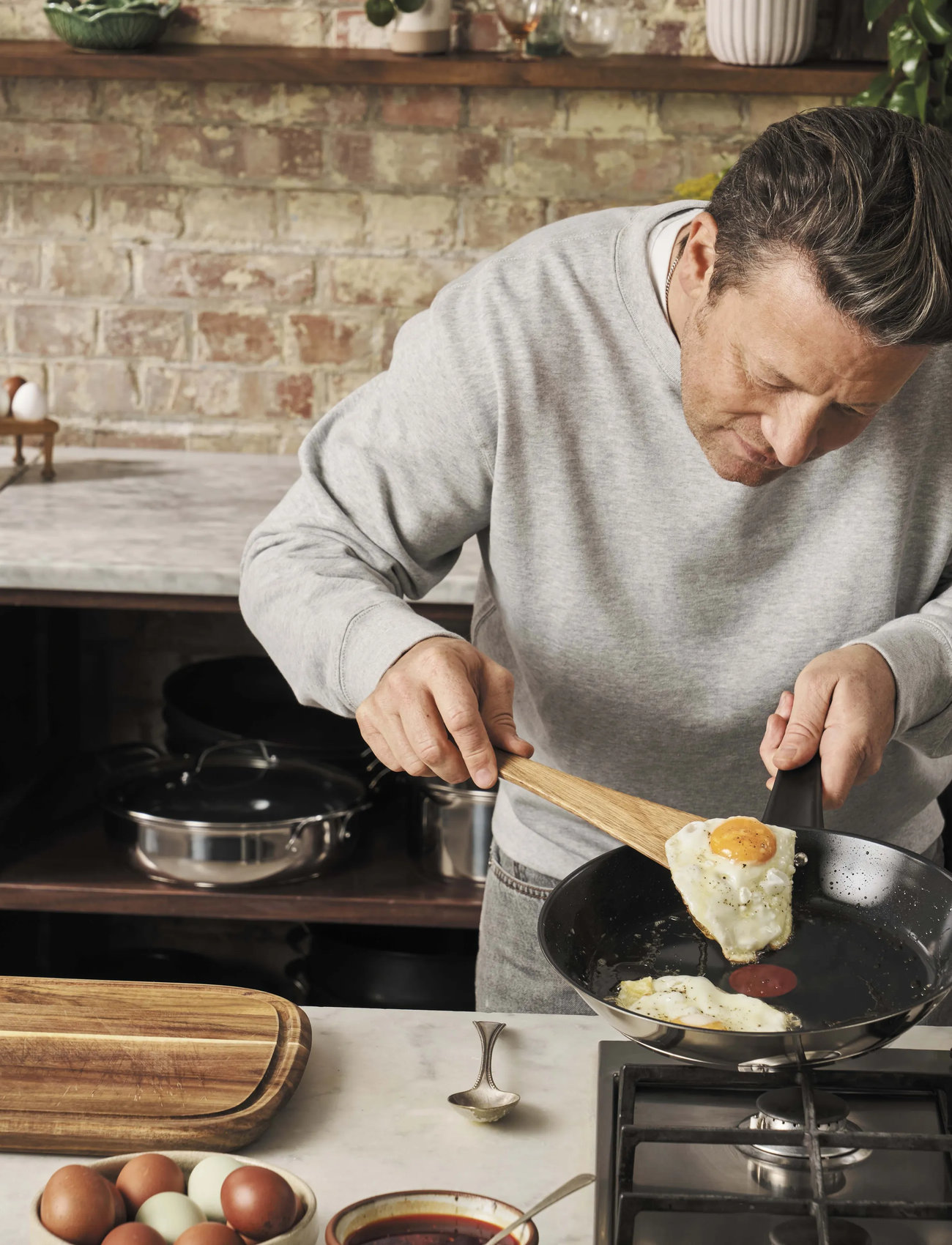 Jamie Oliver Tefal Jo Everyday Kitchen Ss Ceramic Frypan 28 cm, Ø 28 cm, Black, Gryder & Pander > Stegepander, Unisex