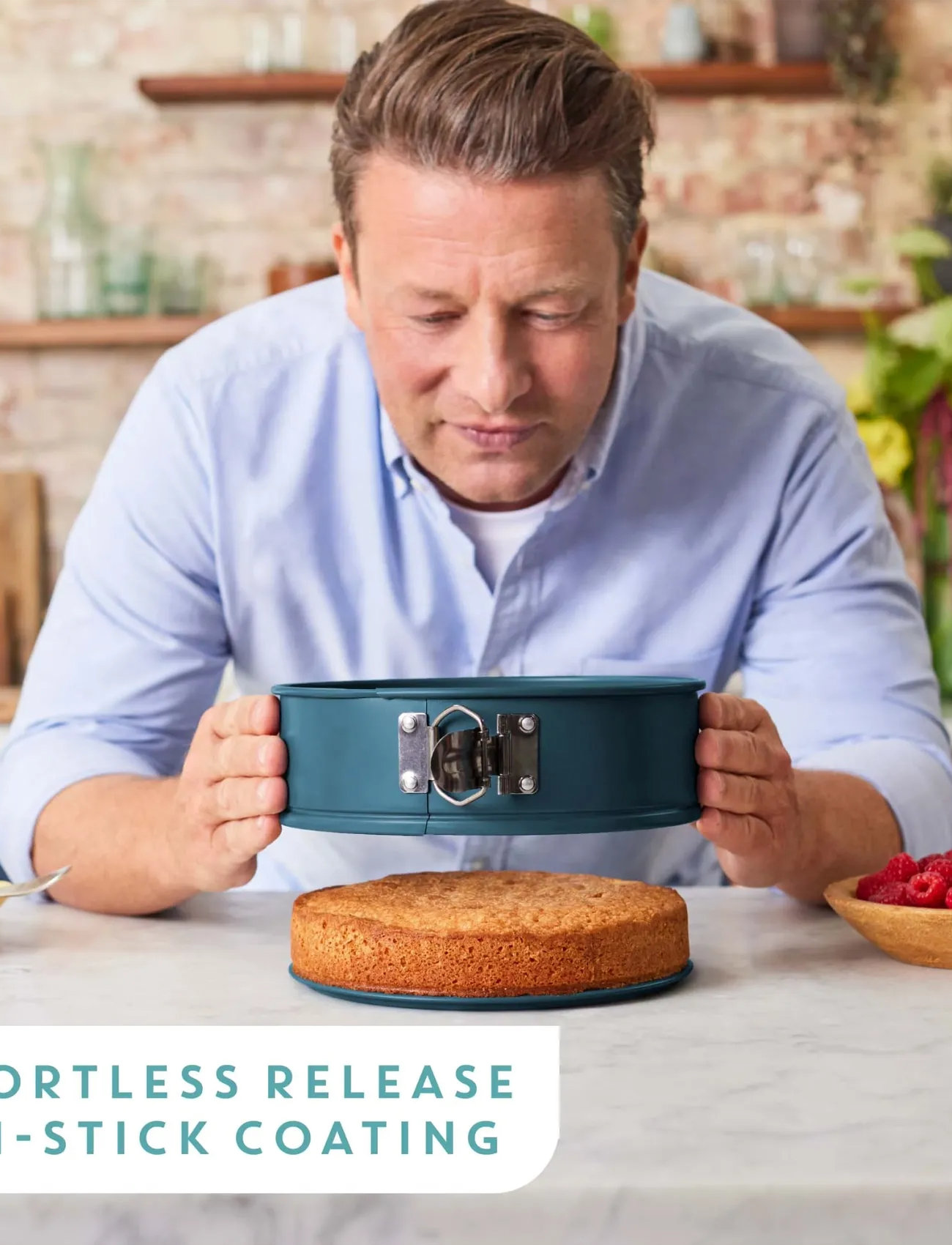 Jamie Oliver Tefal Jamie Oliver Bakeware Springform 26 cm Blue, 26 cm, Blue, Bageforme > Kage- Og Småkageforme, Unisex