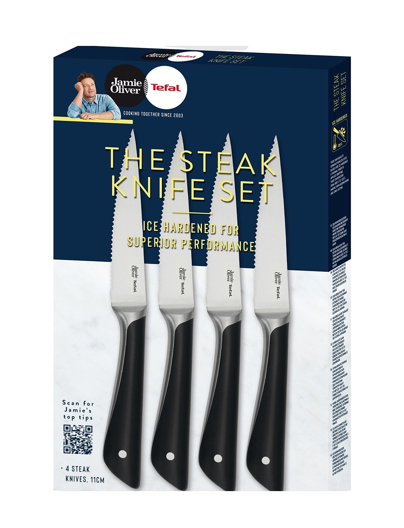 Jamie Oliver Tefal Jamie Oliver Knife Set 4Pcs Svart