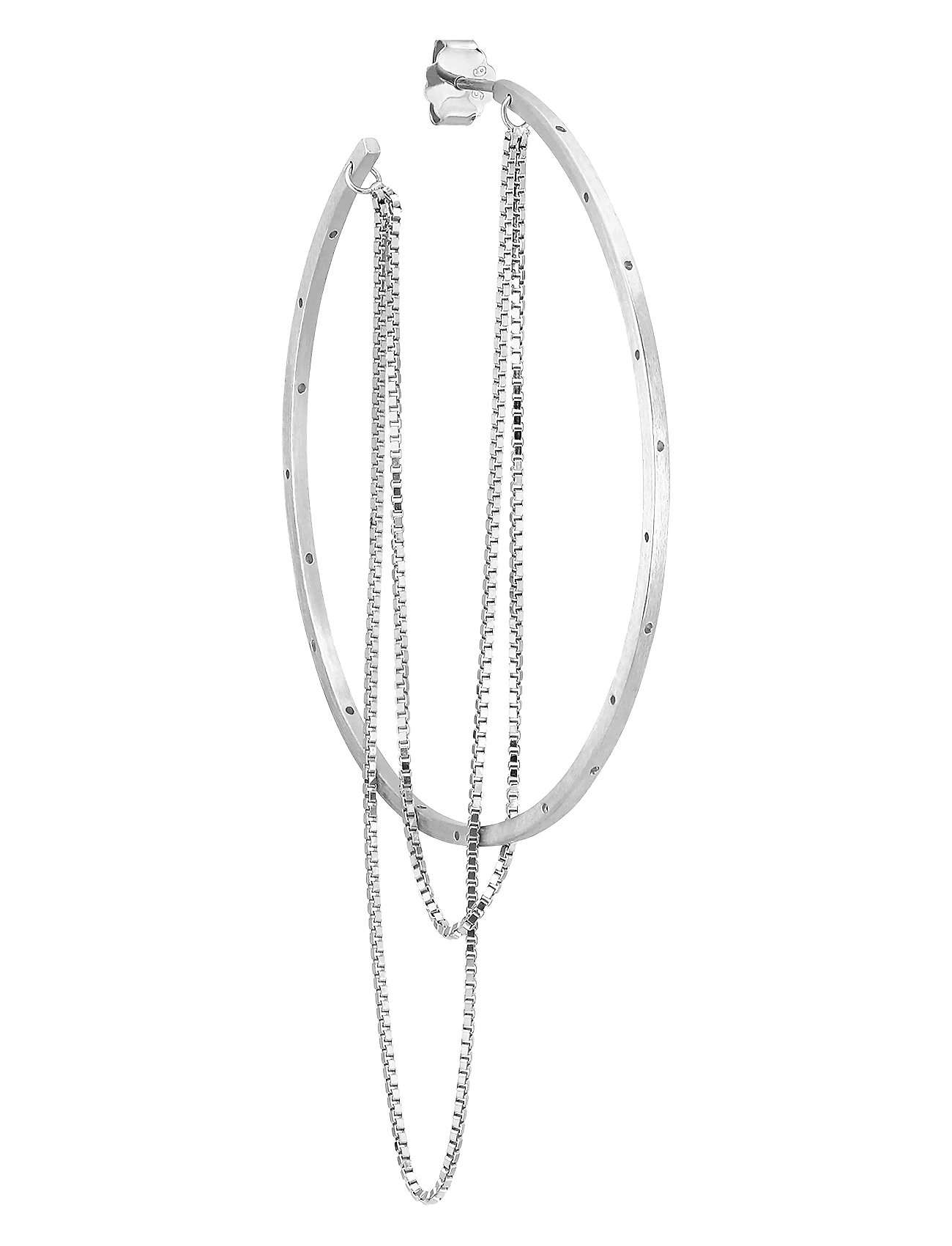 Jane Koenig Big Orbis Chain Hoop Silver