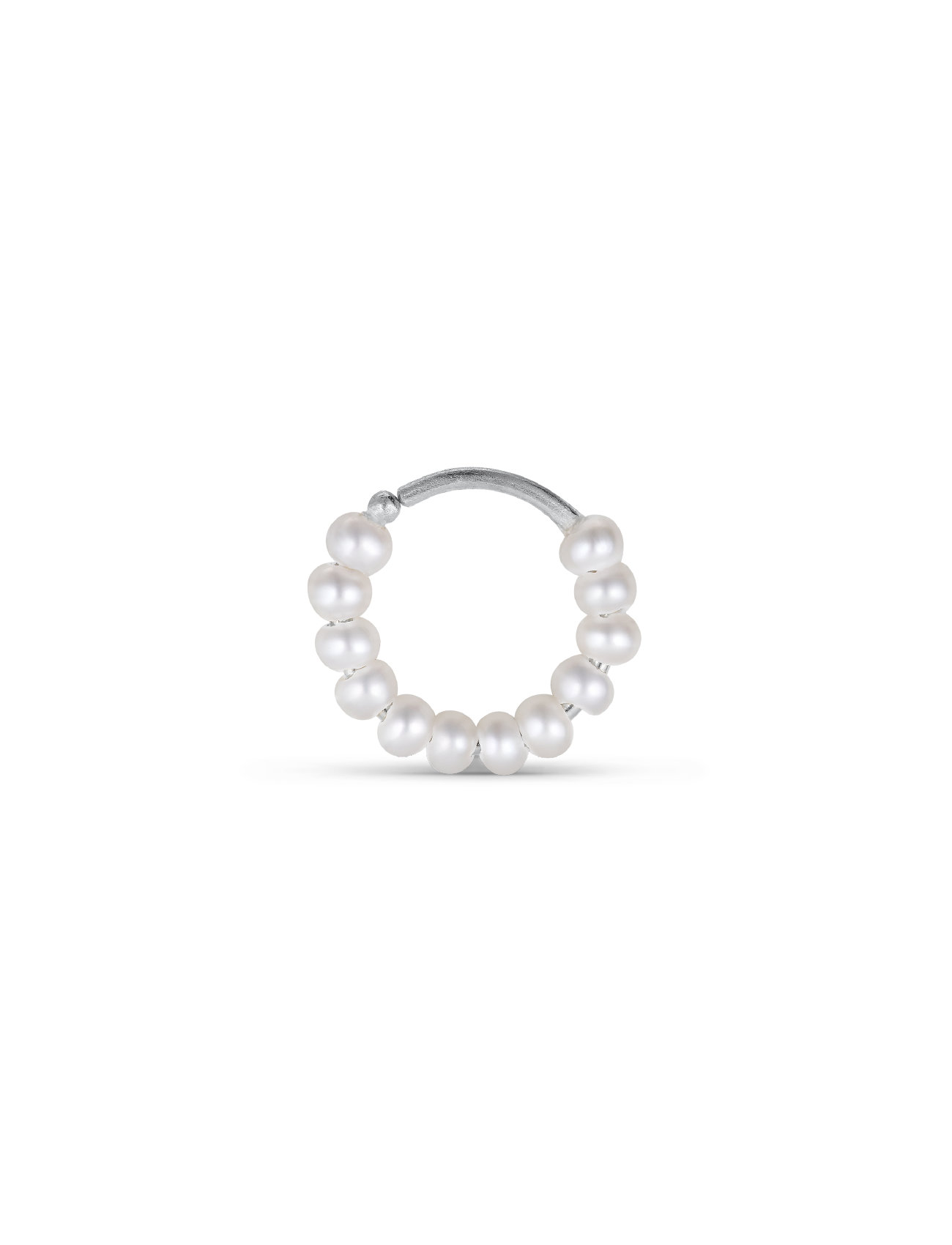 Jane Koenig Row Pearl Twist Earring Silver