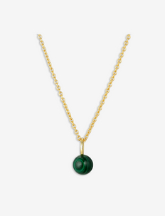 Bermuda Malachite Pendant, gold-plated sterling silver - hangers - gold