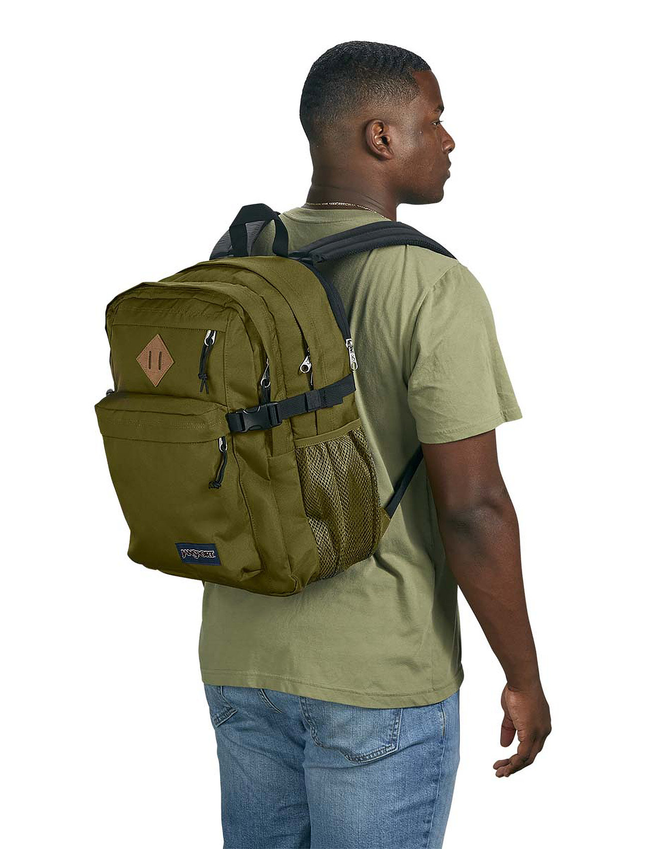 JanSport Main Campus Army Green Backpacks Boozt