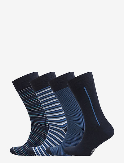 4-pack JBS box socks cotton - zeķu multipaka - navy/blue