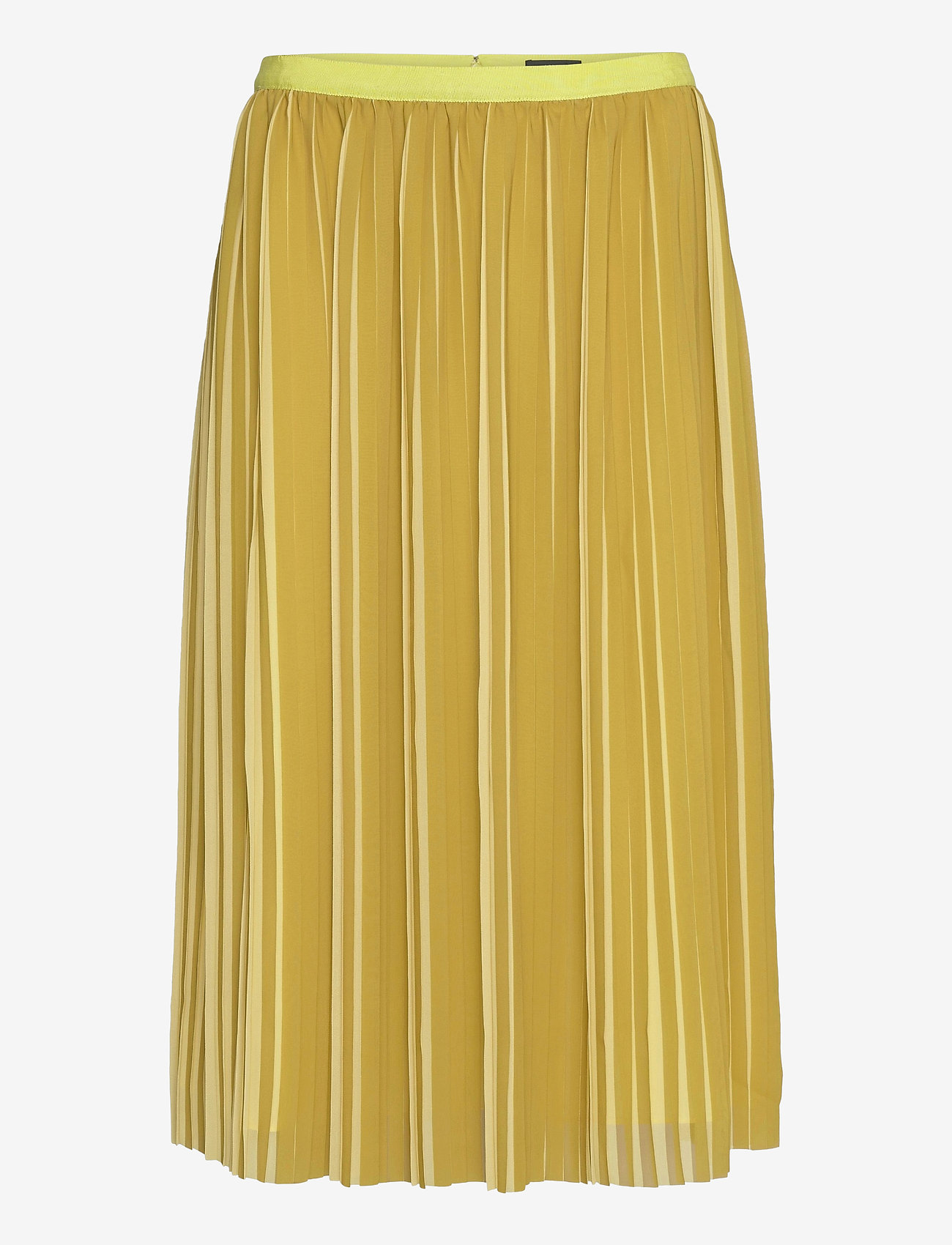 j crew yellow pleated skirt