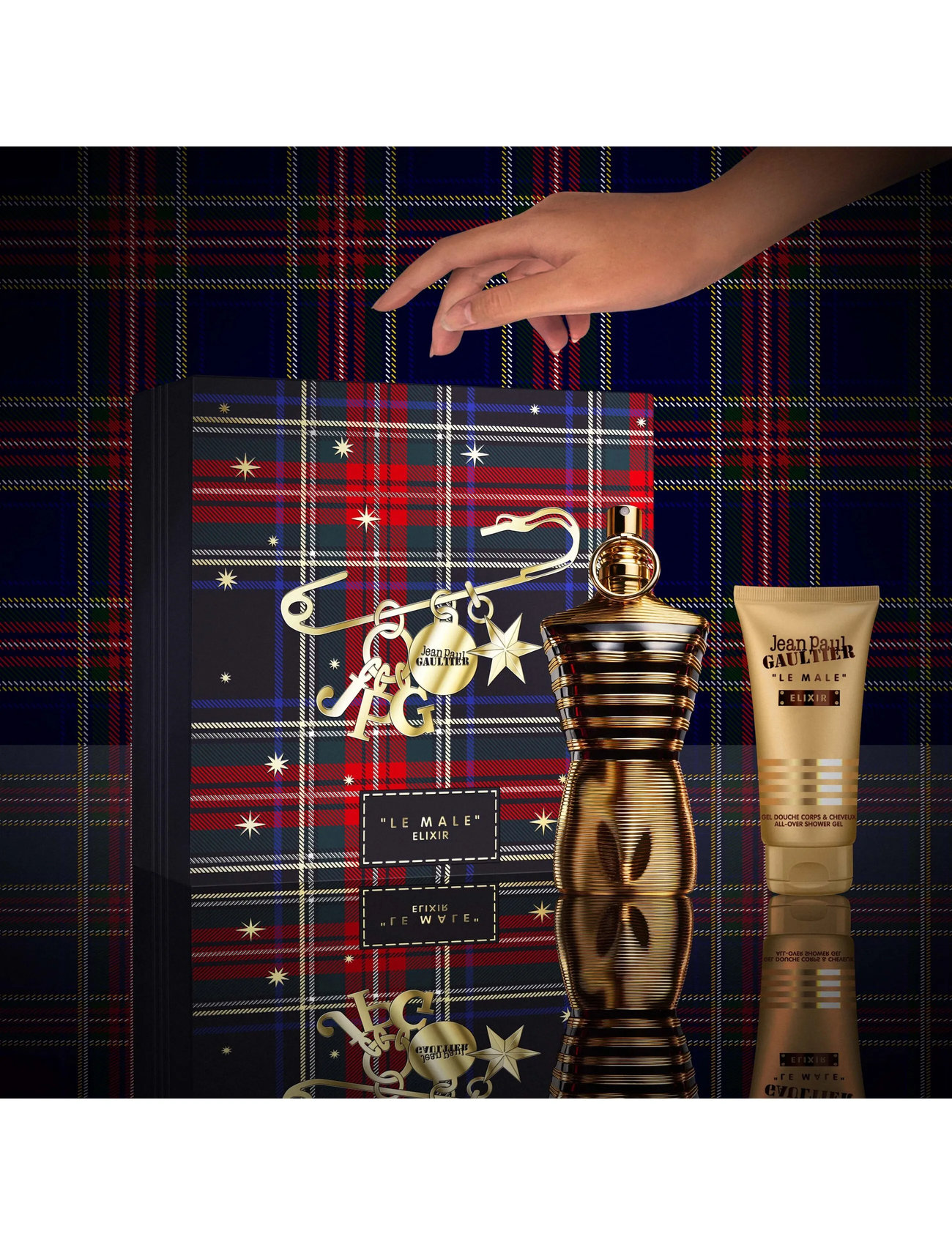 Jean Paul Gaultier Set Le Male Elixir Parfum 125 ml + All-Over Shower Gel 75 ml, 125.75 ml, Nude, Parfume > Eau De Parfum, Herre