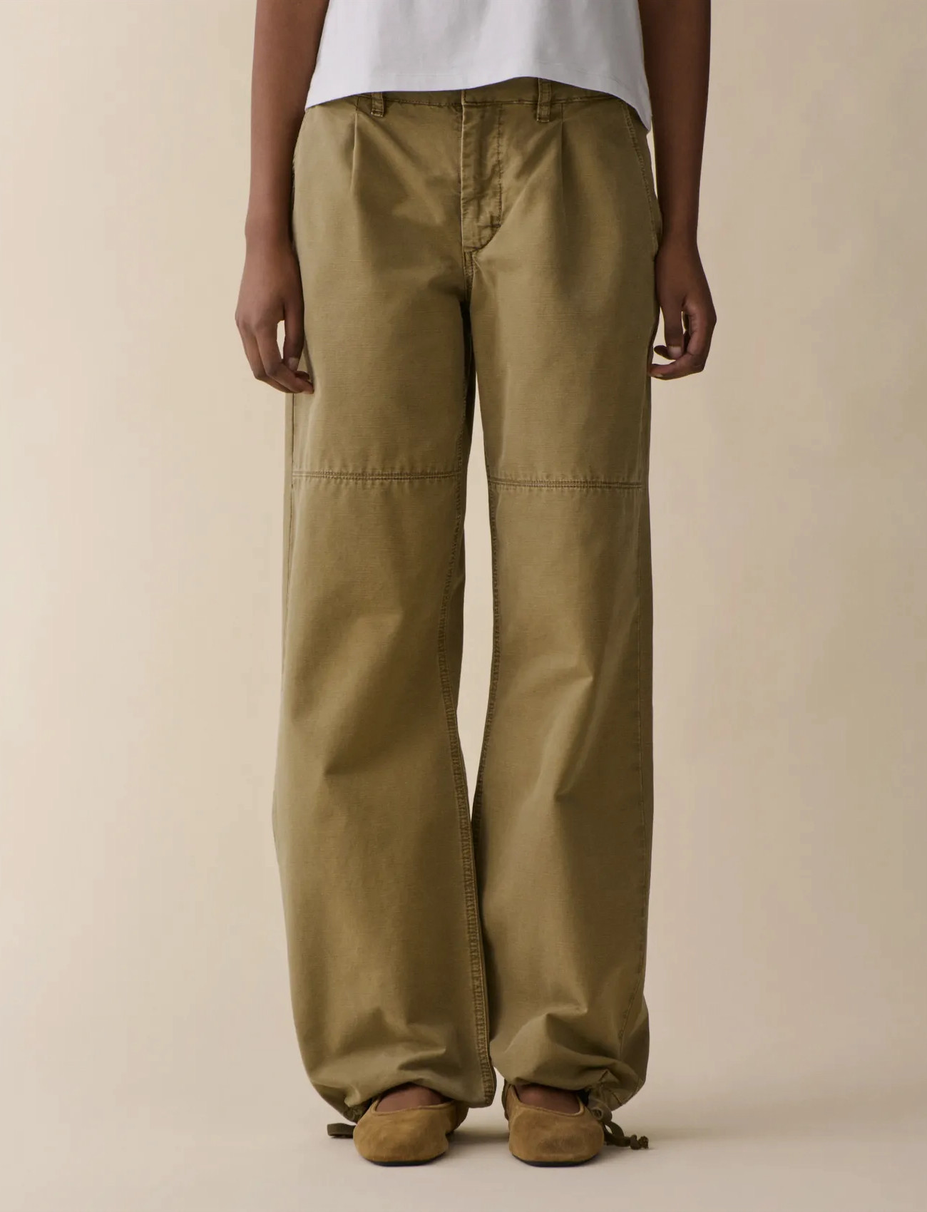 Jeanerica Mina, 25 x 34, Beige, Trousers > Barrel Trousers, Dame