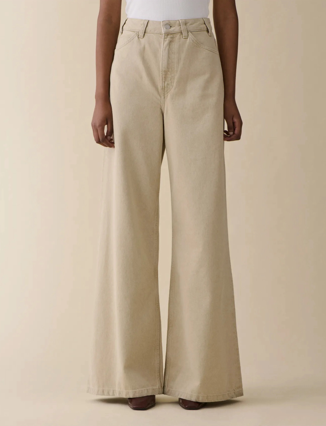 Jeanerica Alfama, 24 x 30, Beige, Jeans > Flares, Dame