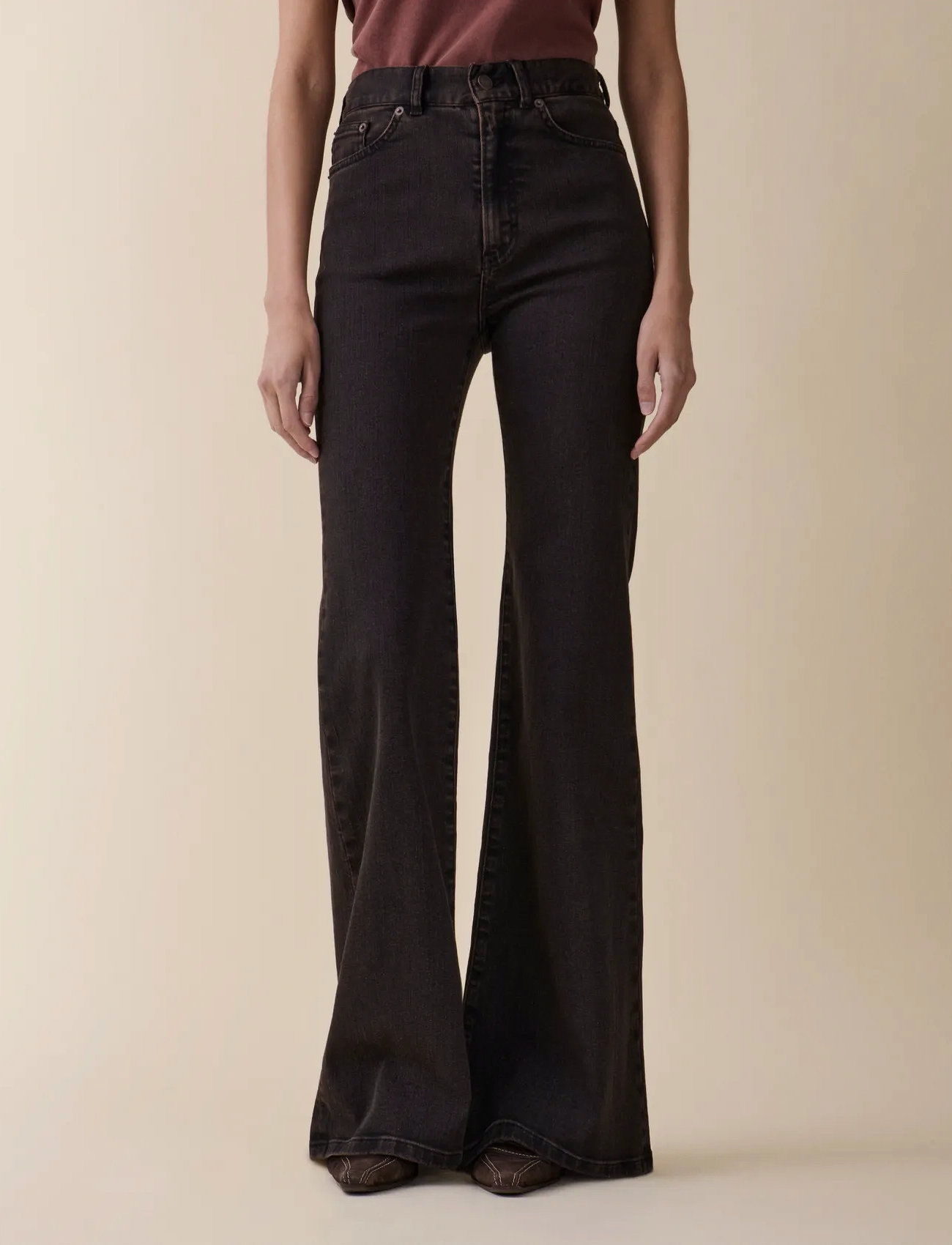 Jeanerica Fw007 Fuji Jeans, 26 x 32, Brown, Jeans > Flares, Dame