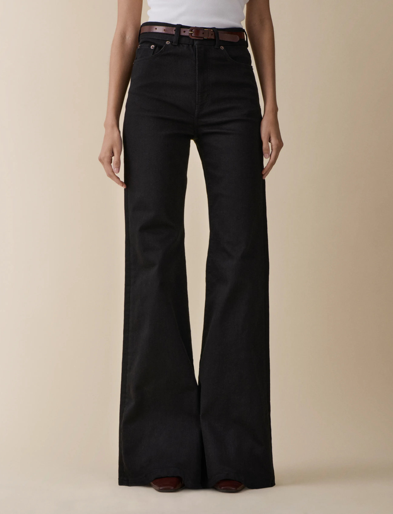 Jeanerica Fw007 Fuji Jeans, 28 x 32, Black, Jeans > Flares, Dame