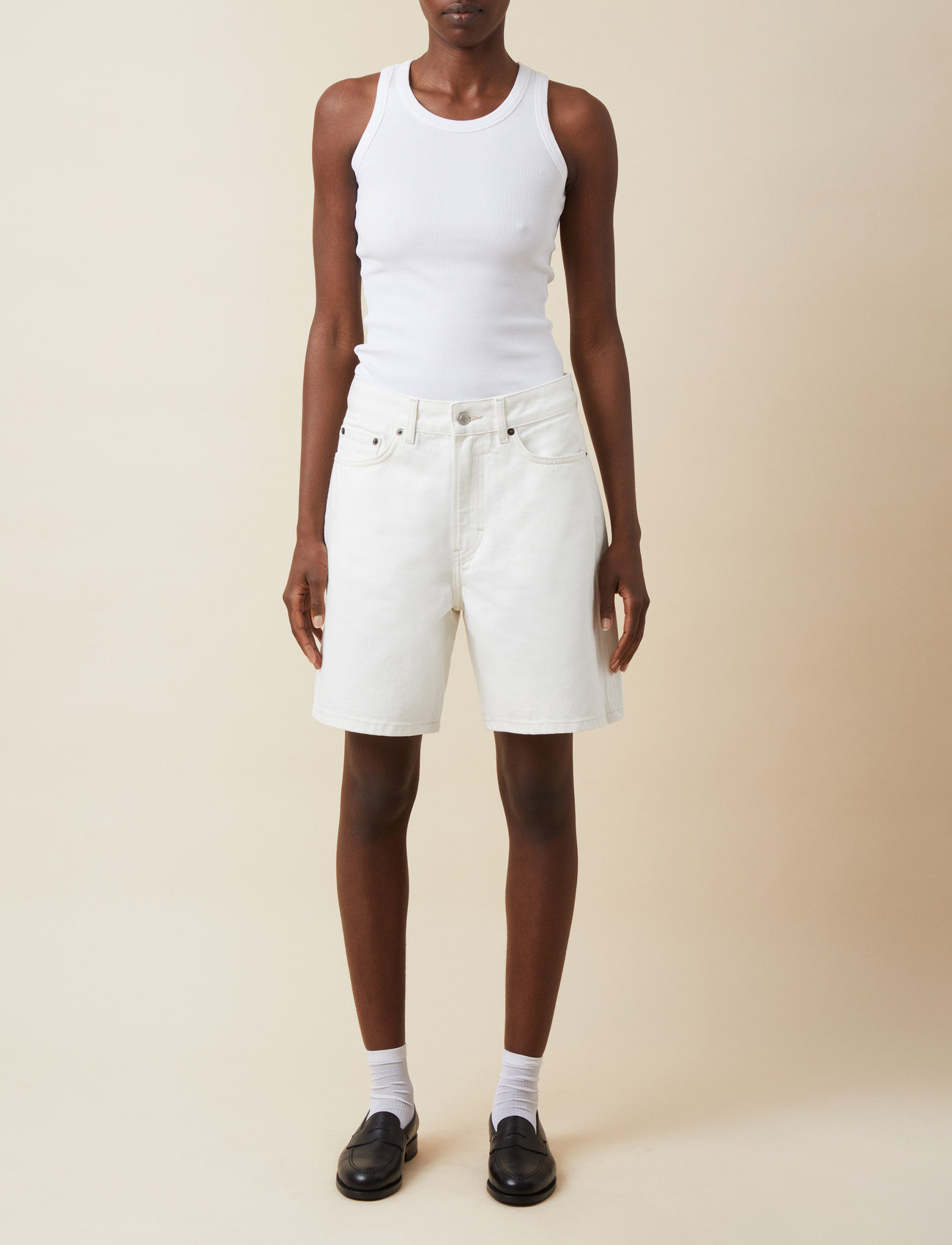 Jeanerica Belem Shorts, 25, White, Shorts > Denim Shorts, Dame