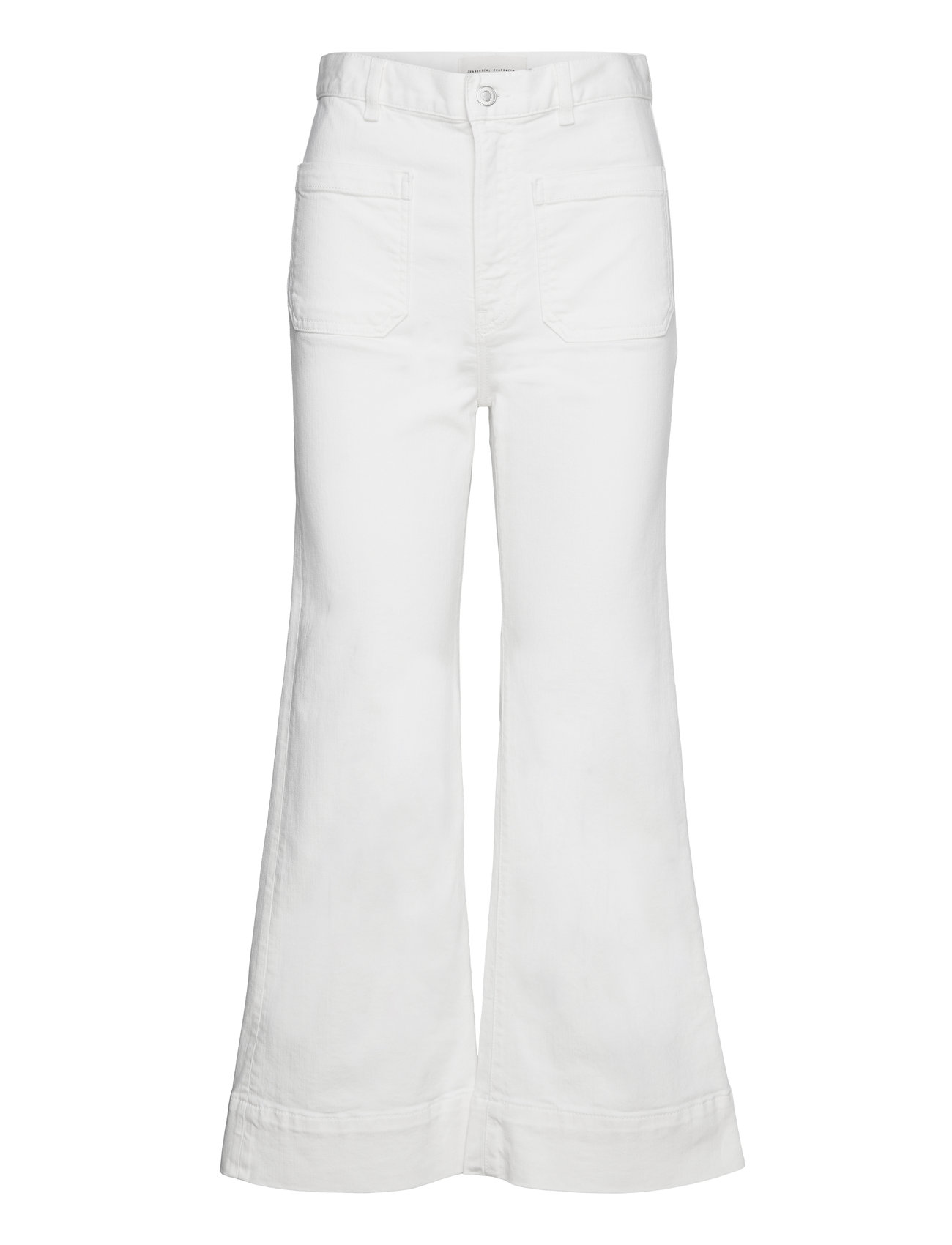 Sw012 St Monica Cropped Designers Jeans Flares White Jeanerica