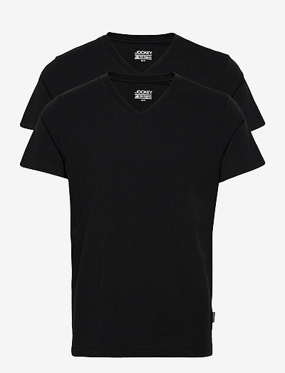 V-shirt 2-p - basic t-shirts - black