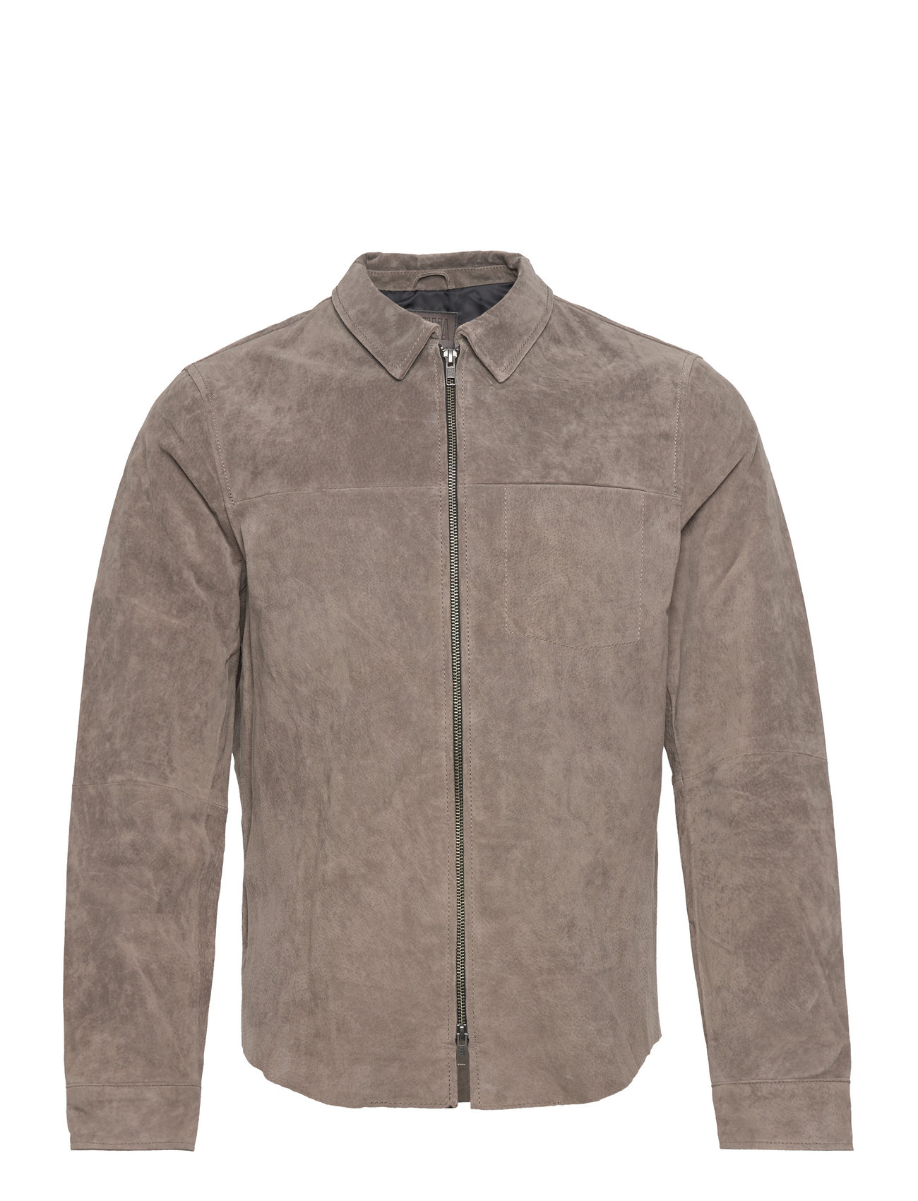 JOFAMA Clark Zipped Wildleder Shirt Jacke Braun - 58 - Herren