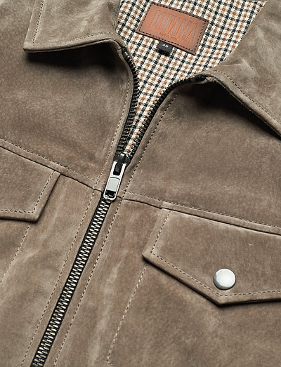 Jofama Ben Suede Shirt Jacket (Khaki 