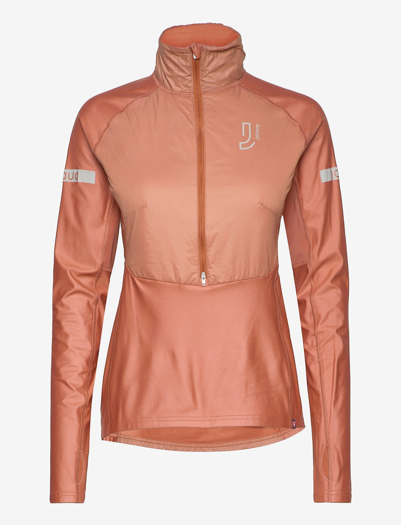 half leather half fabric jacket