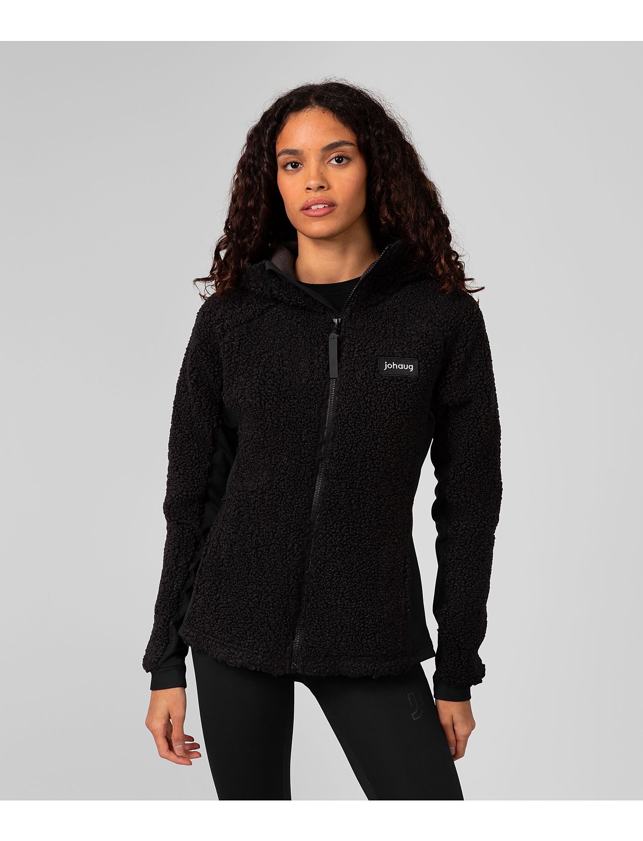 Johaug Sway Pile Jacket 2.0, S, Black, Sweatshirts & Hættetrøjer > Fleeces & Midlayers, Dame