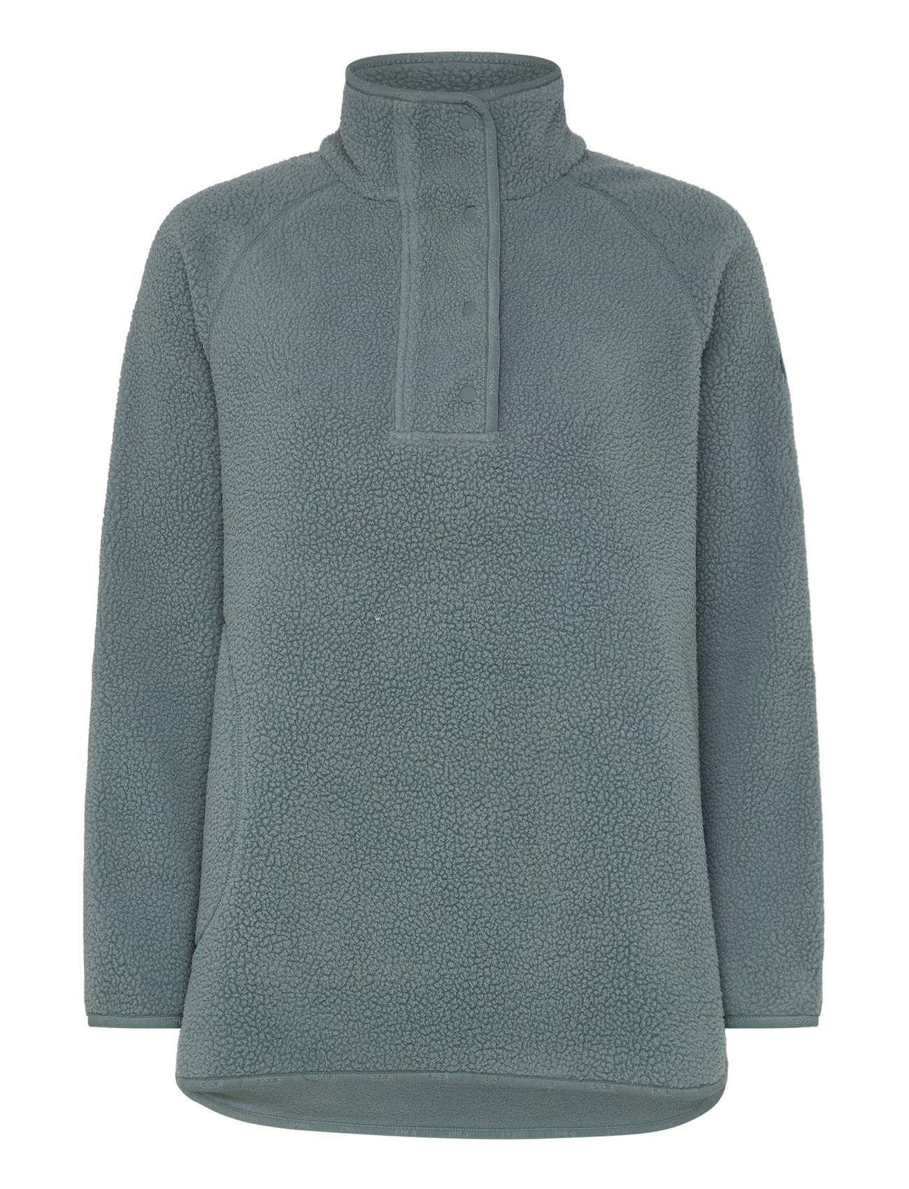 Johaug Fusion Pile Oversized Henley, L, Green, Sport Clothing > Sport Fleeces & Midlayers, Dame