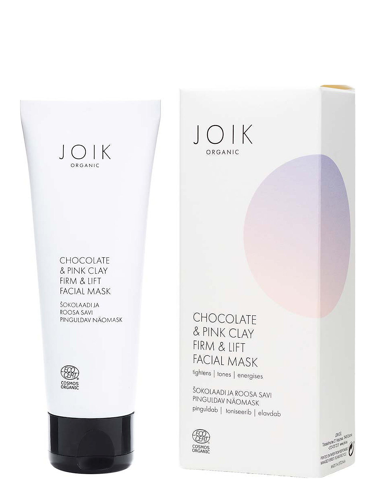 Joik Organic Chocolate & Pink Clay Firm & Lift Facial Mask Beauty Women Skin Care Face Face Masks Clay Mask Nude JOIK