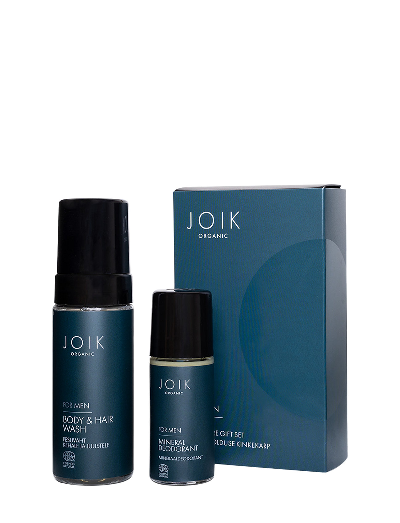 JOIK Joik Organic For Men Gift Box: Mineral Deodorant 50 Ml, Body & Hair Wash 150 Ml Nude