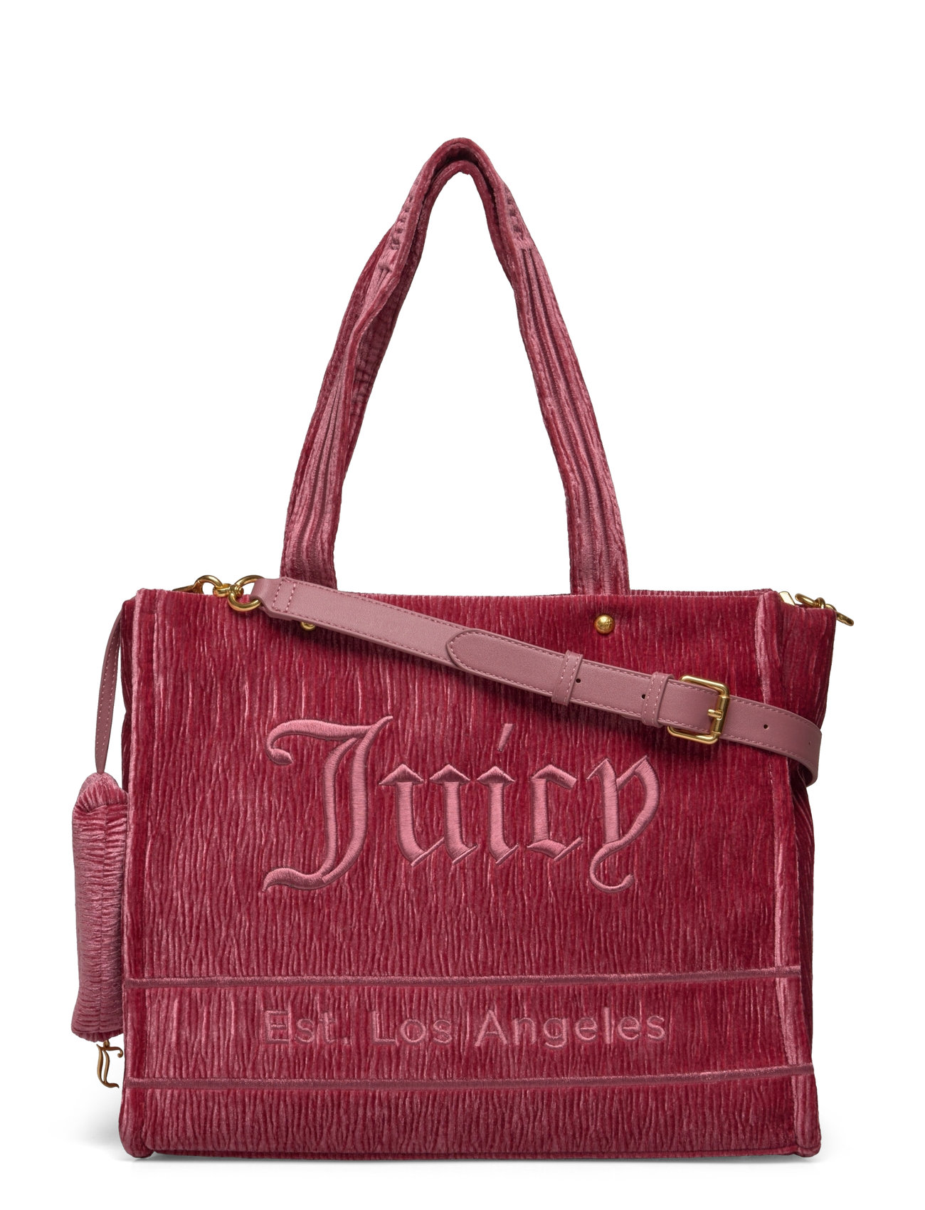 Iris Crinkled Velvet Large Shopping Red Juicy Couture