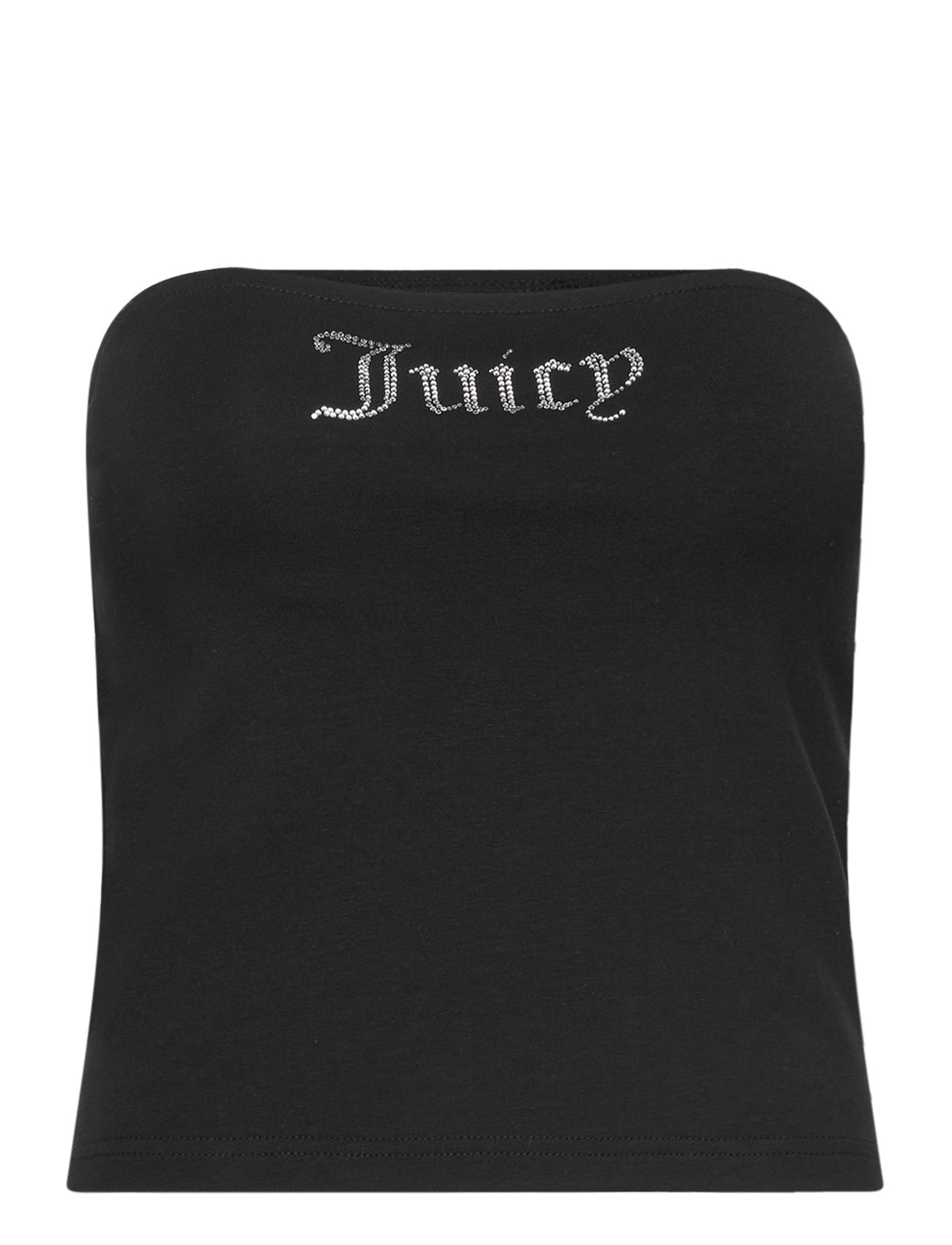 Jersey Babey Bandeau Top Tops T-shirts & Tops Sleeveless Black Juicy Couture