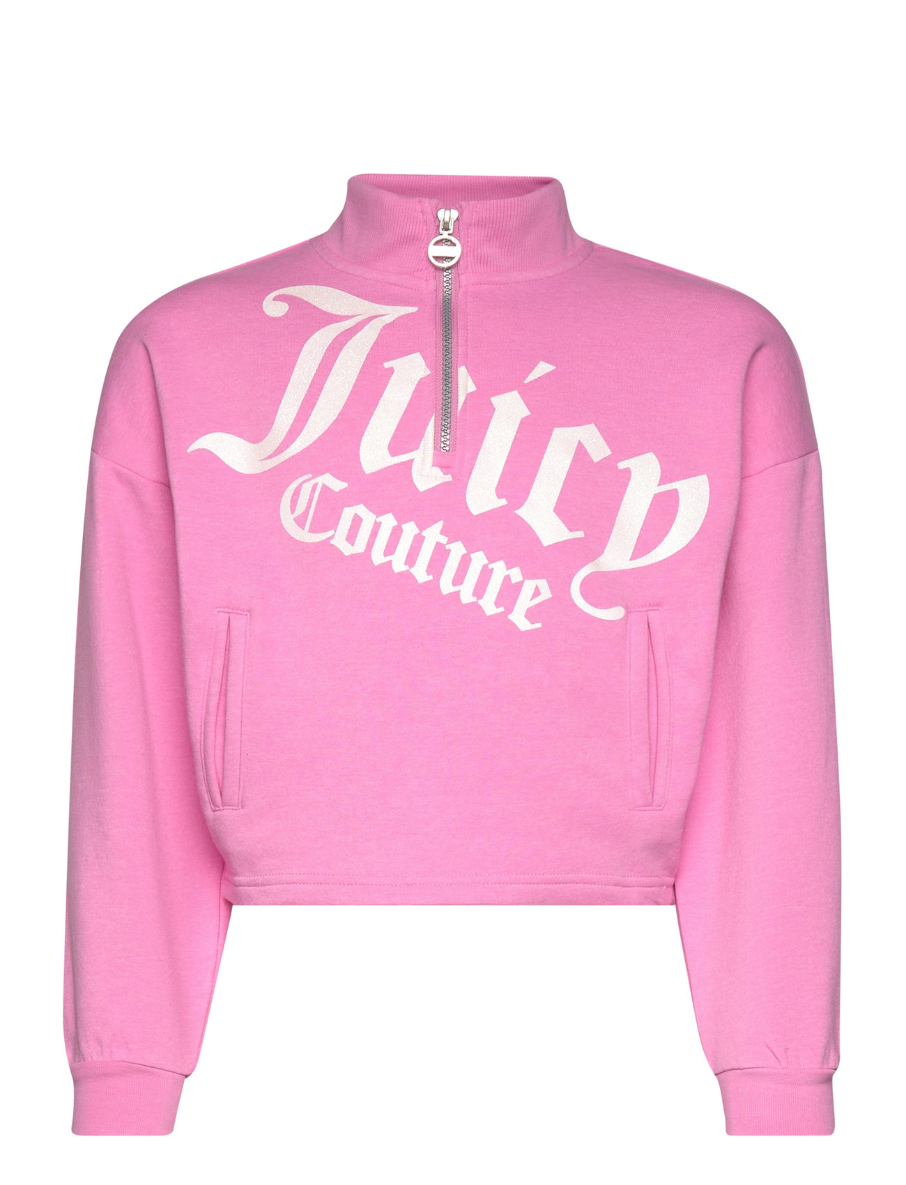 Juicy Couture Juicy Quilted Panel Quarter Zip Rosa