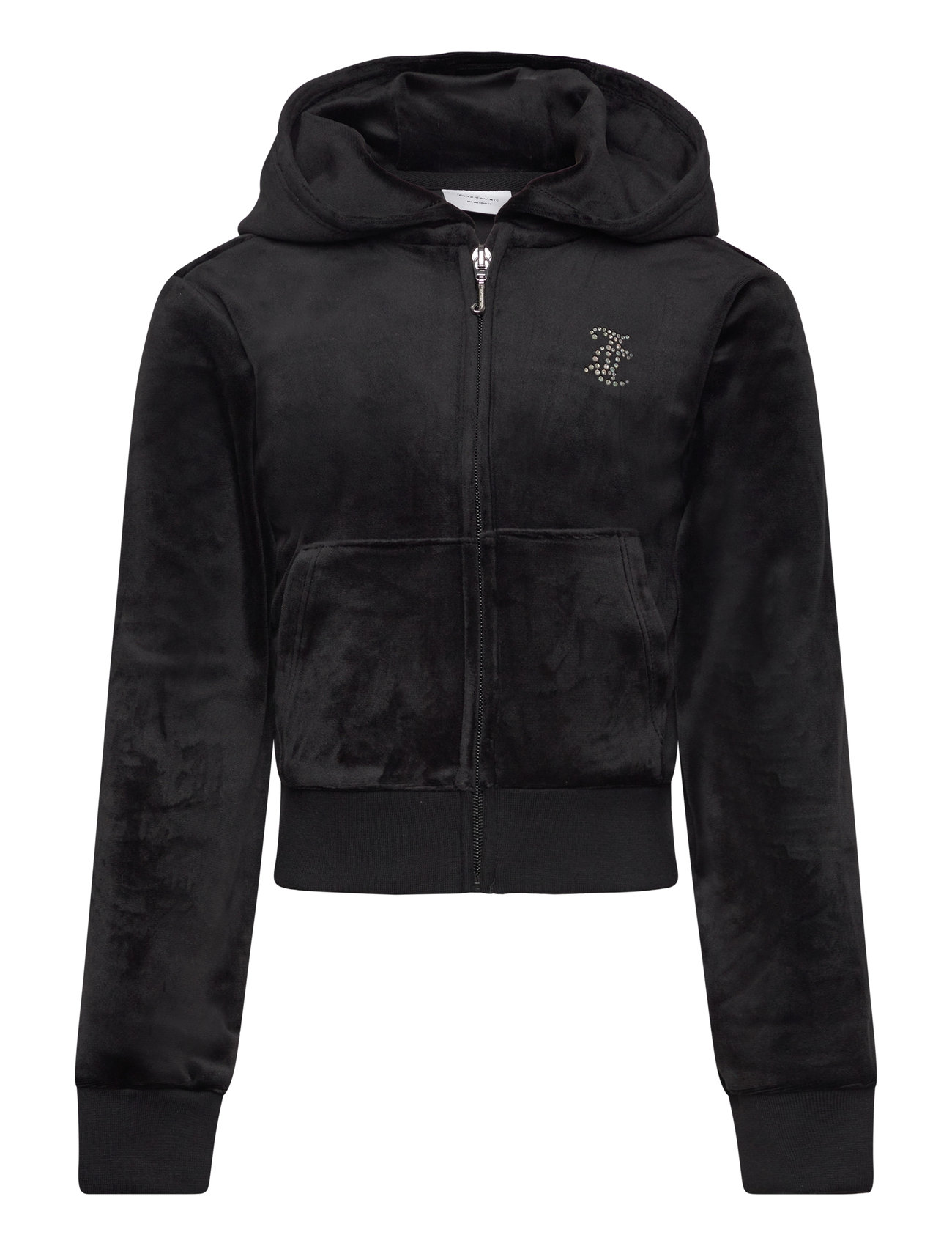 Juicy Couture Jc Diamante Zip Thru Hood Svart