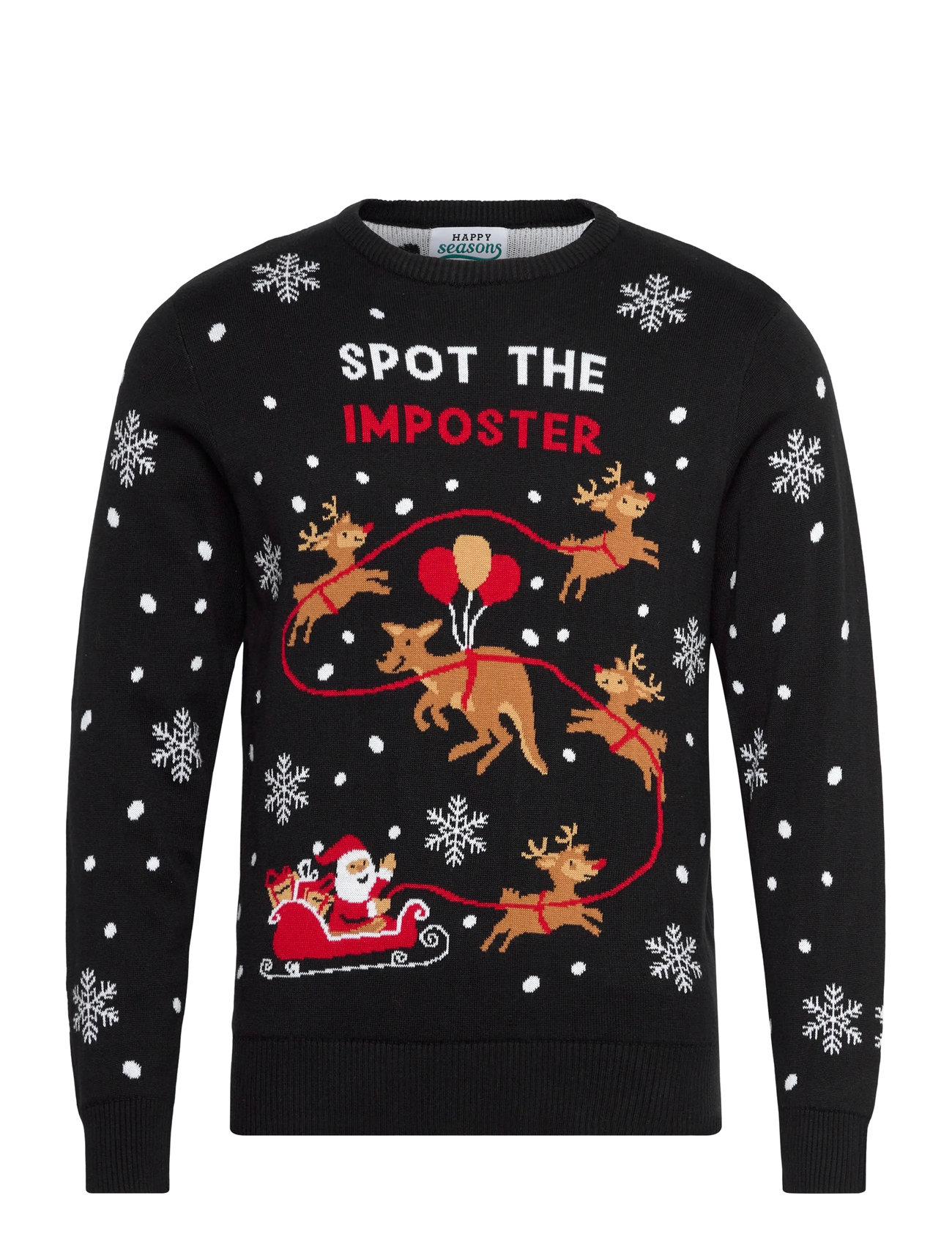 HAPPY SEASONS Imposter Christmas Pullover Schwarz - M - Herren
