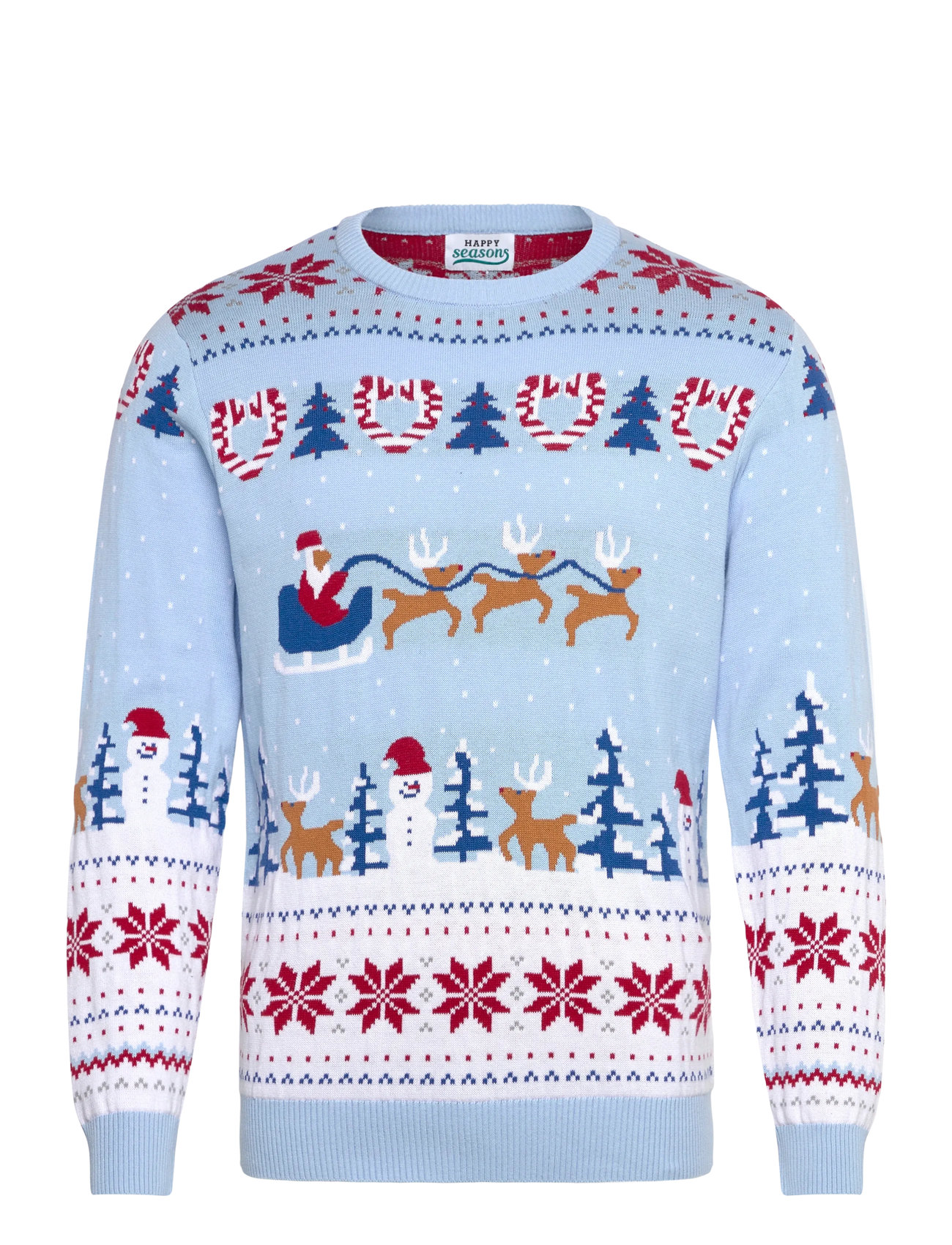 HAPPY SEASONS Christmas Wonderland Christmas Pullover Blau - M - Herren