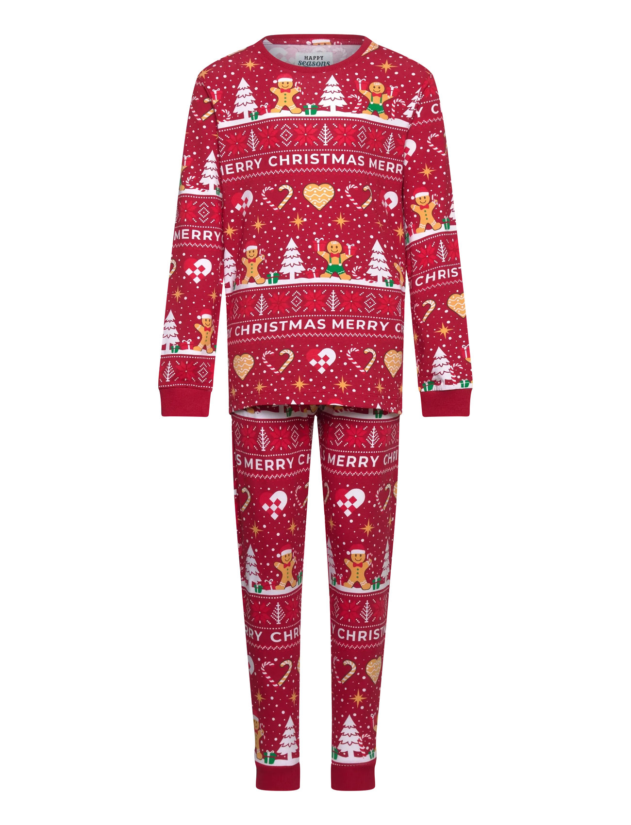 HAPPY SEASONS Christmas Cookie Pyjamas Rot - Kinder Rot - 5-6ÅR - Kinder