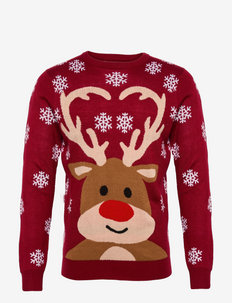 The Red Nosed Reindeer Christmas Jumper - christmas sweaters - red
