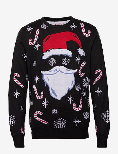Santas cool sweater - adījumi ar apaļu kakla izgriezumu - navy