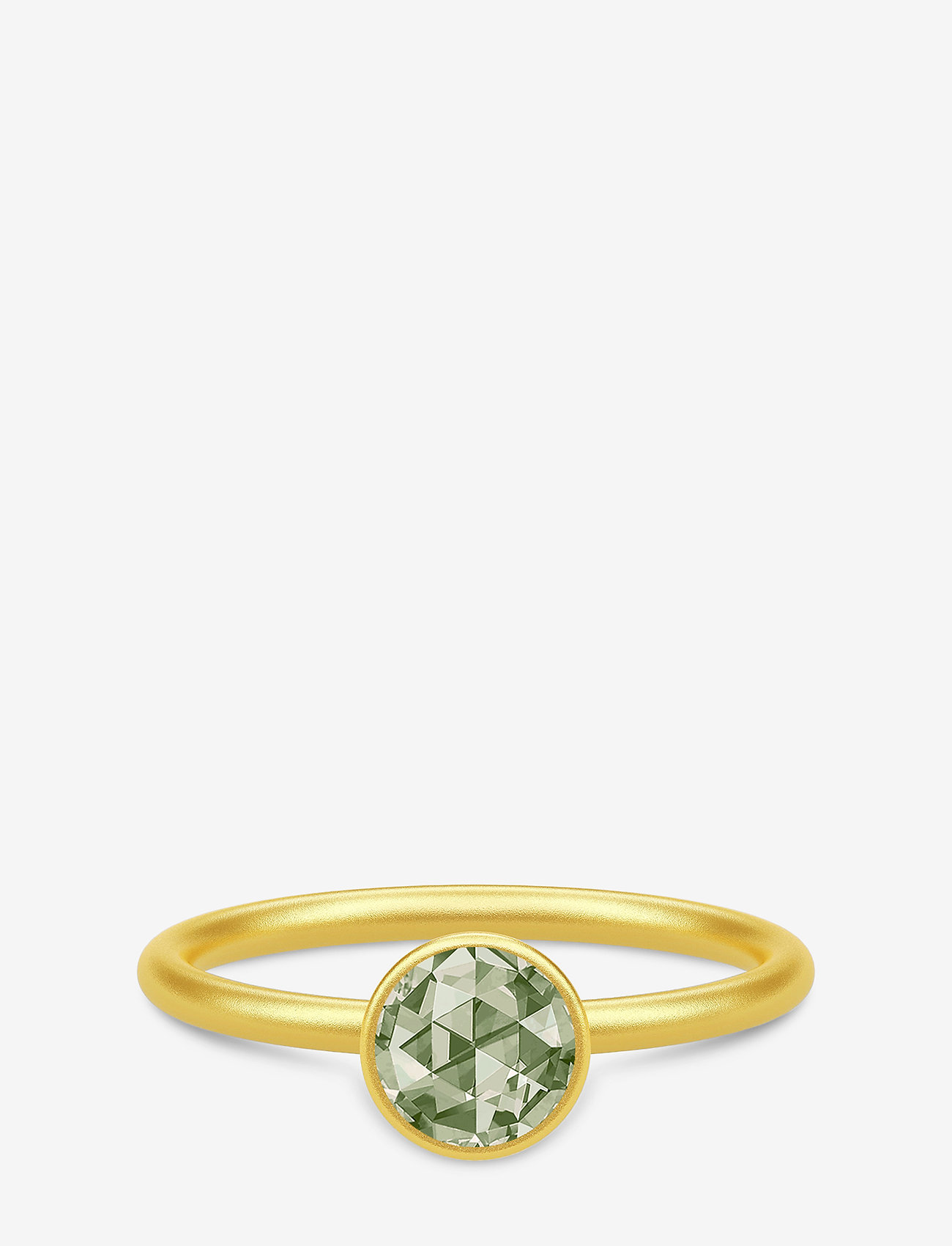 Julie Sandlau - Cocktail Ring small - Gold/Dusty Green - sormukset - gold / dusty green - 0