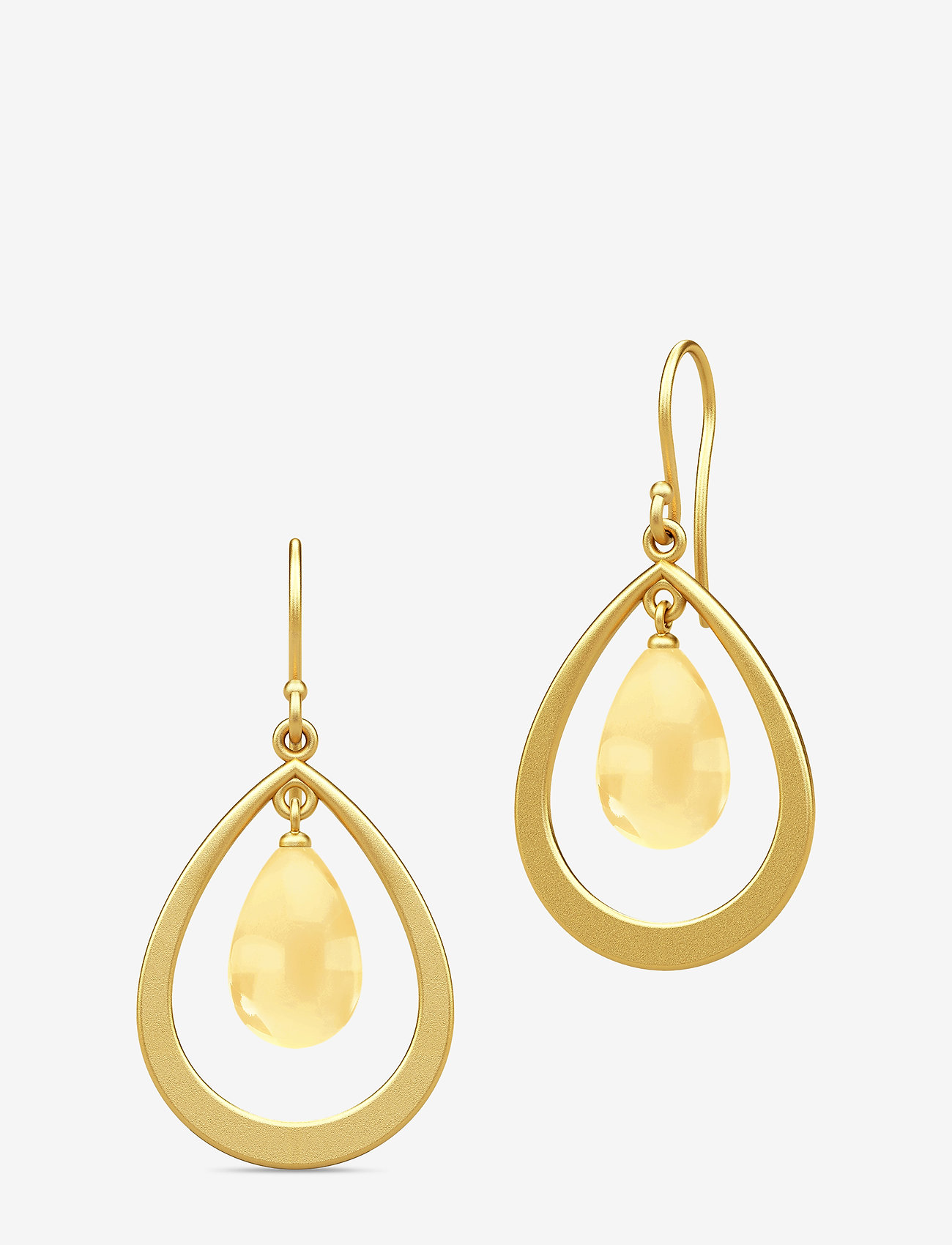 Julie Sandlau Prime Droplet Earrings - Gold/citrine Vedhæng øreringe | Boozt.com