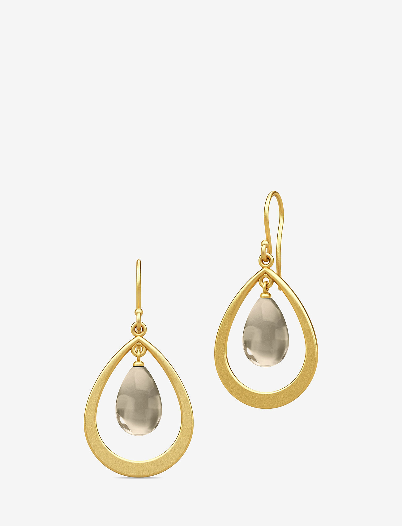 Julie Sandlau - Prime Droplet Earrings - Gold/Smokey - brown - 0