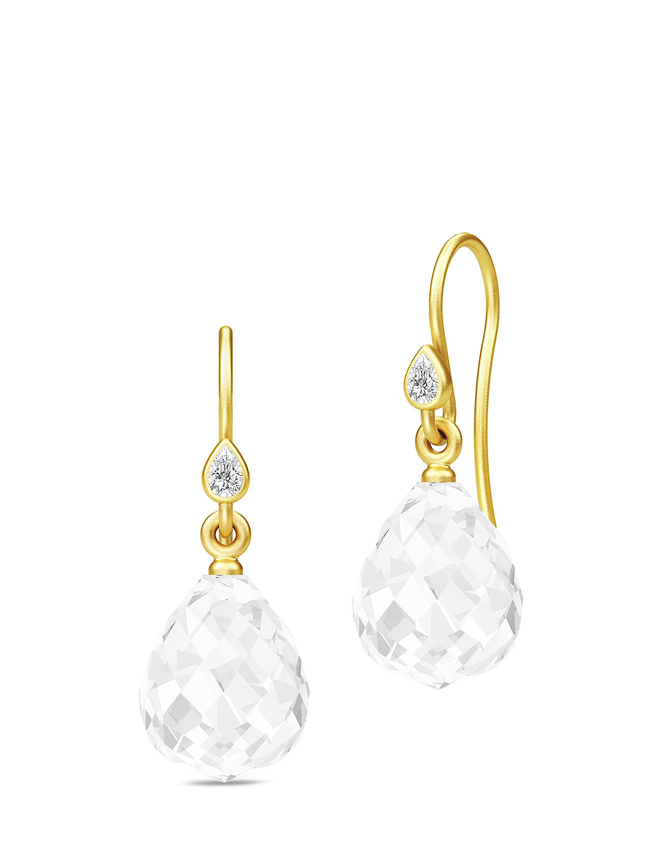 Droplet Earrings Goldclear Oorbellen Sieraden Goud Julie Sandlau julie sandlau kopen in de aanbieding