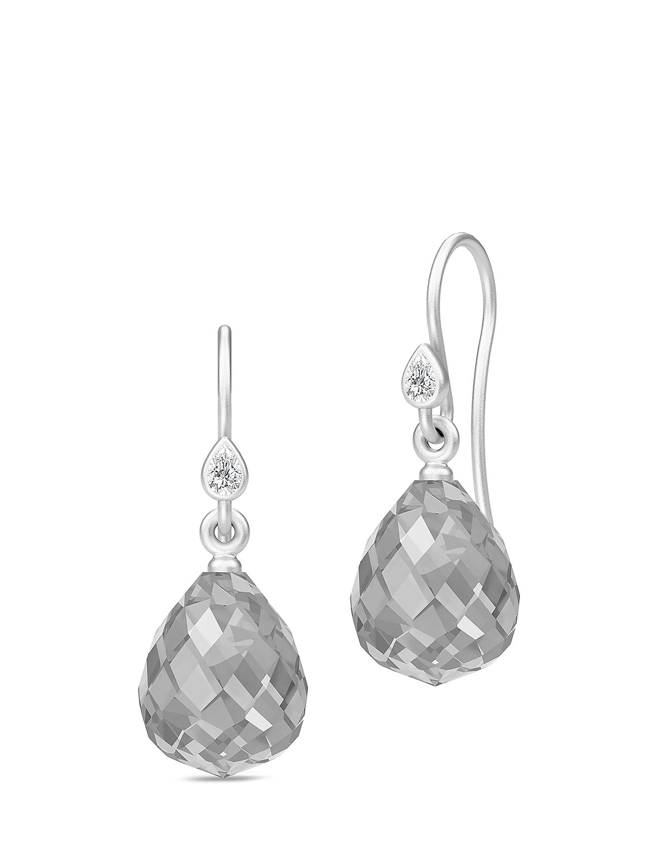 Droplet Earrings Rhodiumgrey Oorbellen Sieraden Zilver Julie Sandlau julie sandlau kopen in de aanbieding