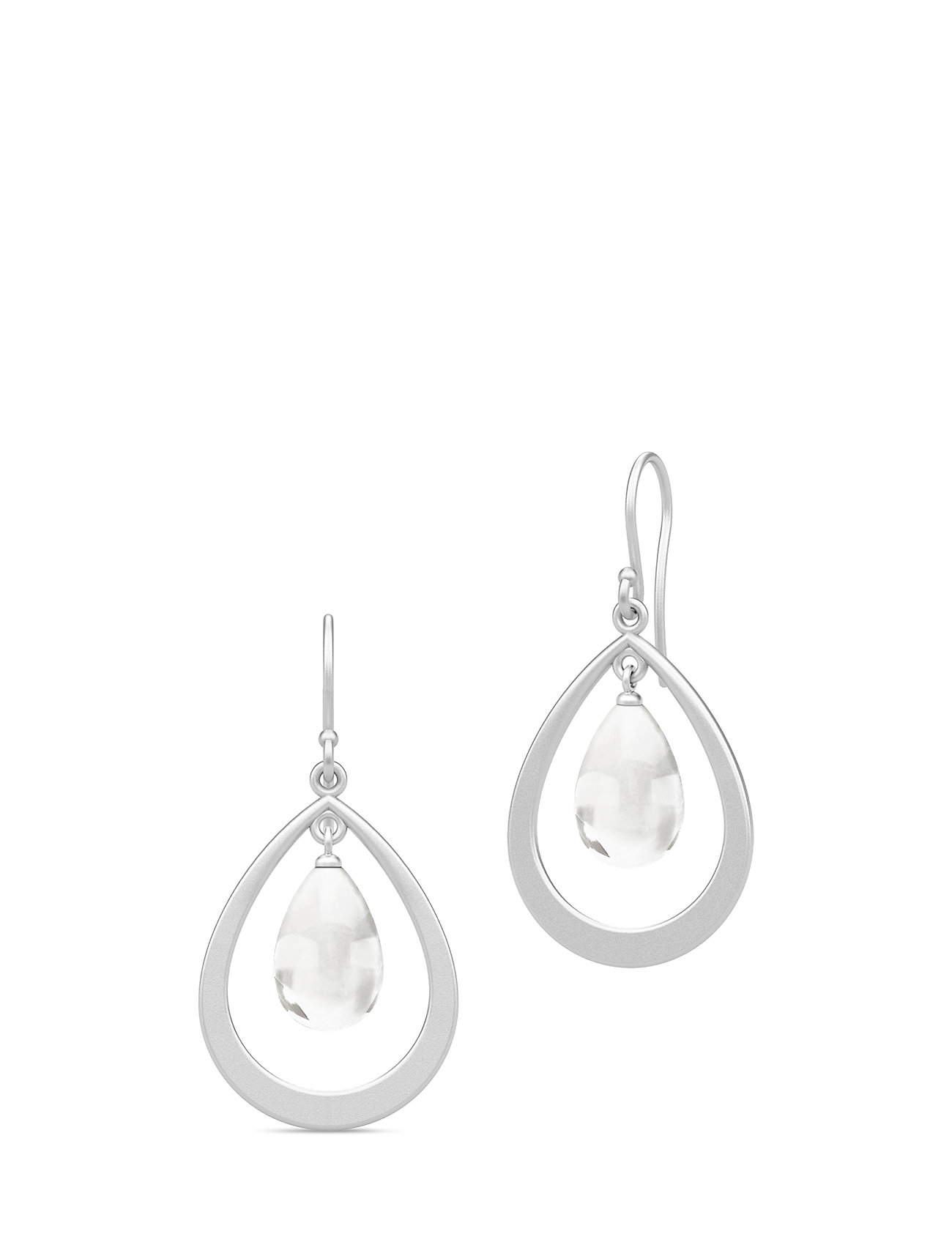 Prime Droplet Earrings Rhodiumclear Oorbellen Sieraden Zilver Julie Sandlau julie sandlau kopen in de aanbieding