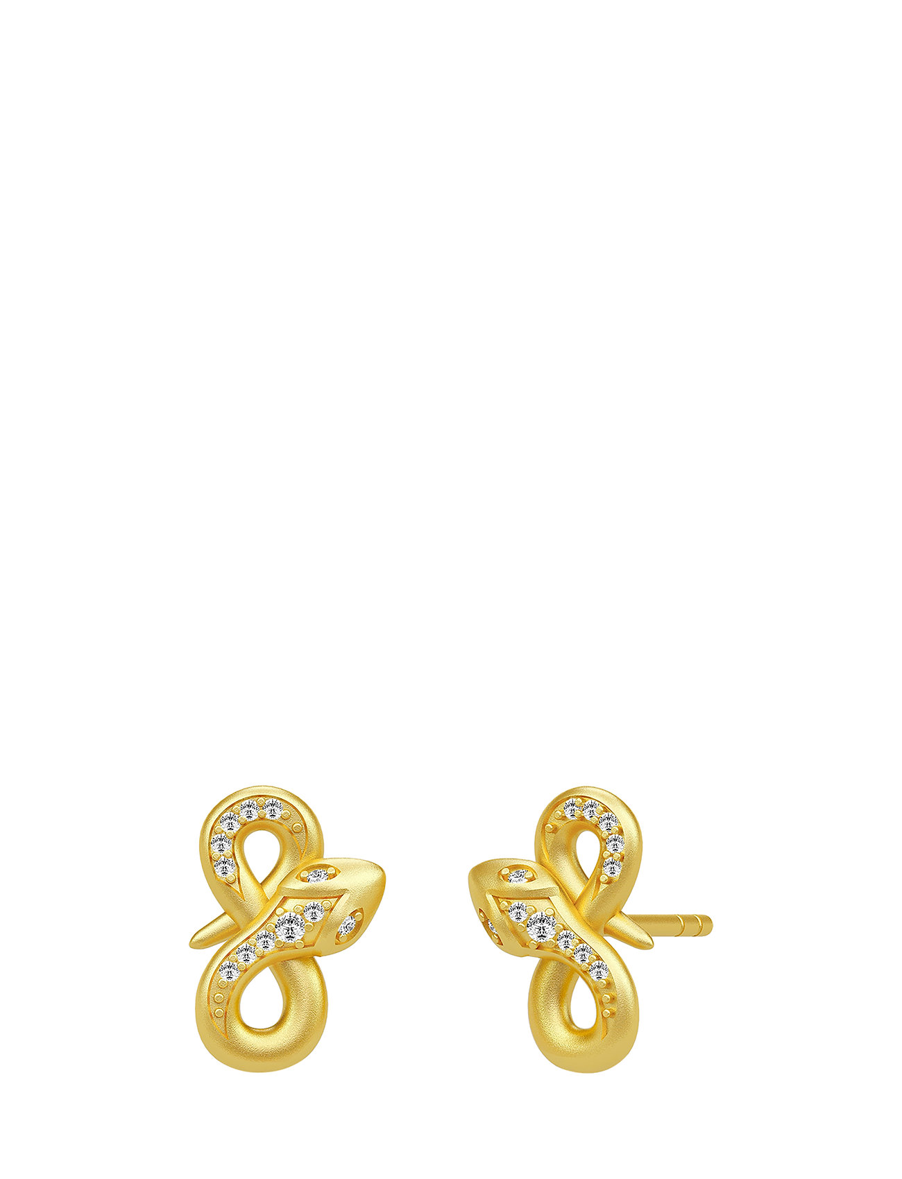 Boa Twisted Earstuds Gold Oorbellen Sieraden Goud Julie Sandlau julie sandlau kopen in de aanbieding