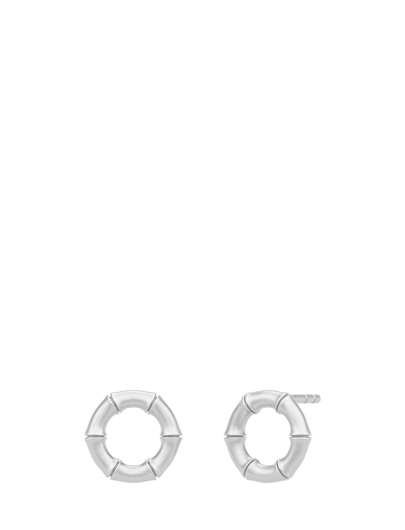 Bamboo Earstuds Rhodium Oorbellen Sieraden Zilver Julie Sandlau julie sandlau kopen in de aanbieding