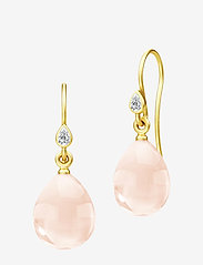 Julie Sandlau - Prima Ballerina Earrings - Gold/Blush - roikkuvat korvakorut - gold / blush - 1