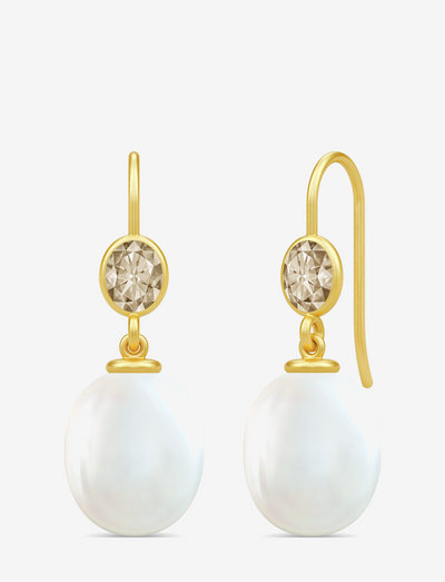 Callas Earrings - pērļu auskari - gold