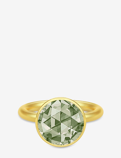 Cocktail Ring - Gold/Dusty Green - sormukset - gold / dusty green