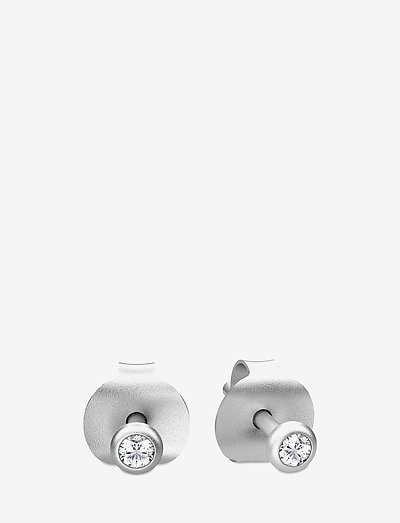 Finesse earring - Rhodium - ohrstecker - silver