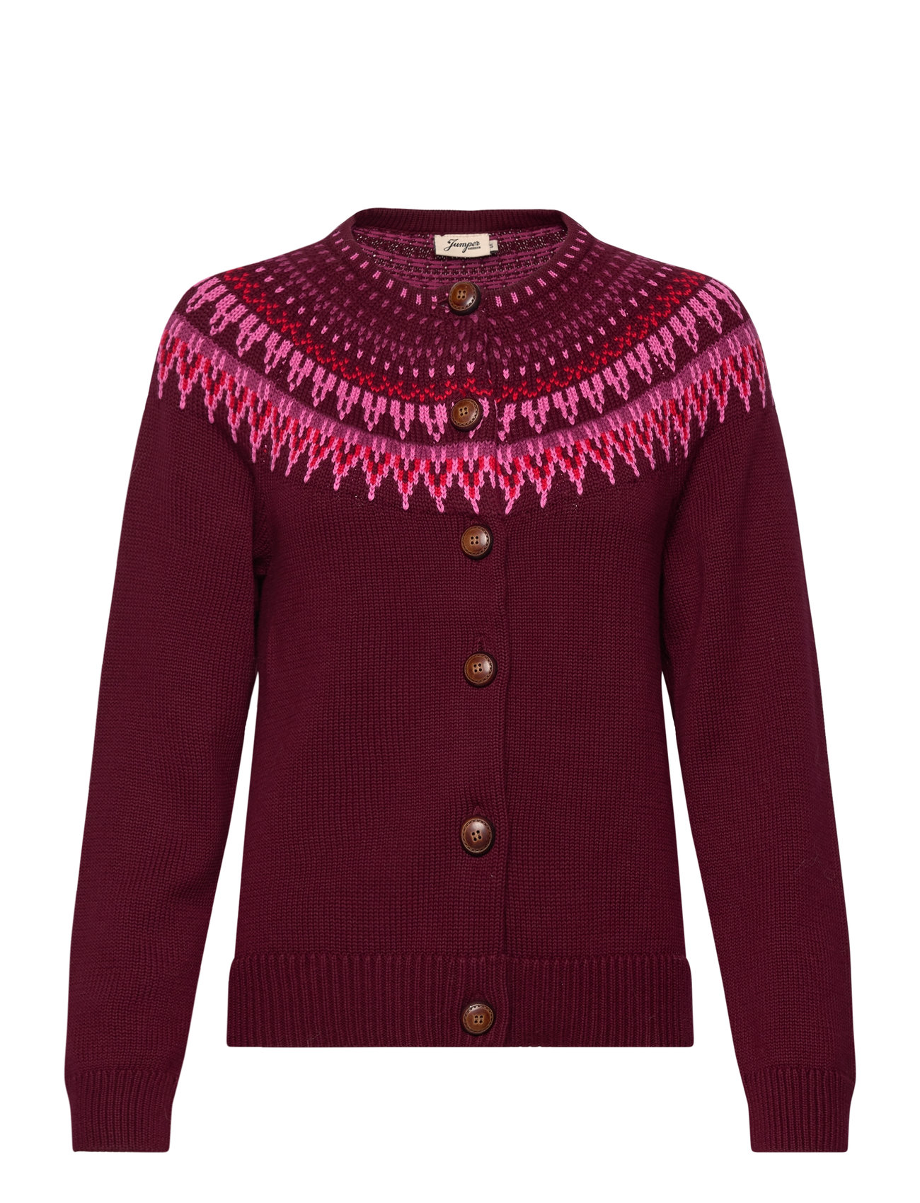 Jumperfabriken Joelle Cotton Cardigan Burgundy