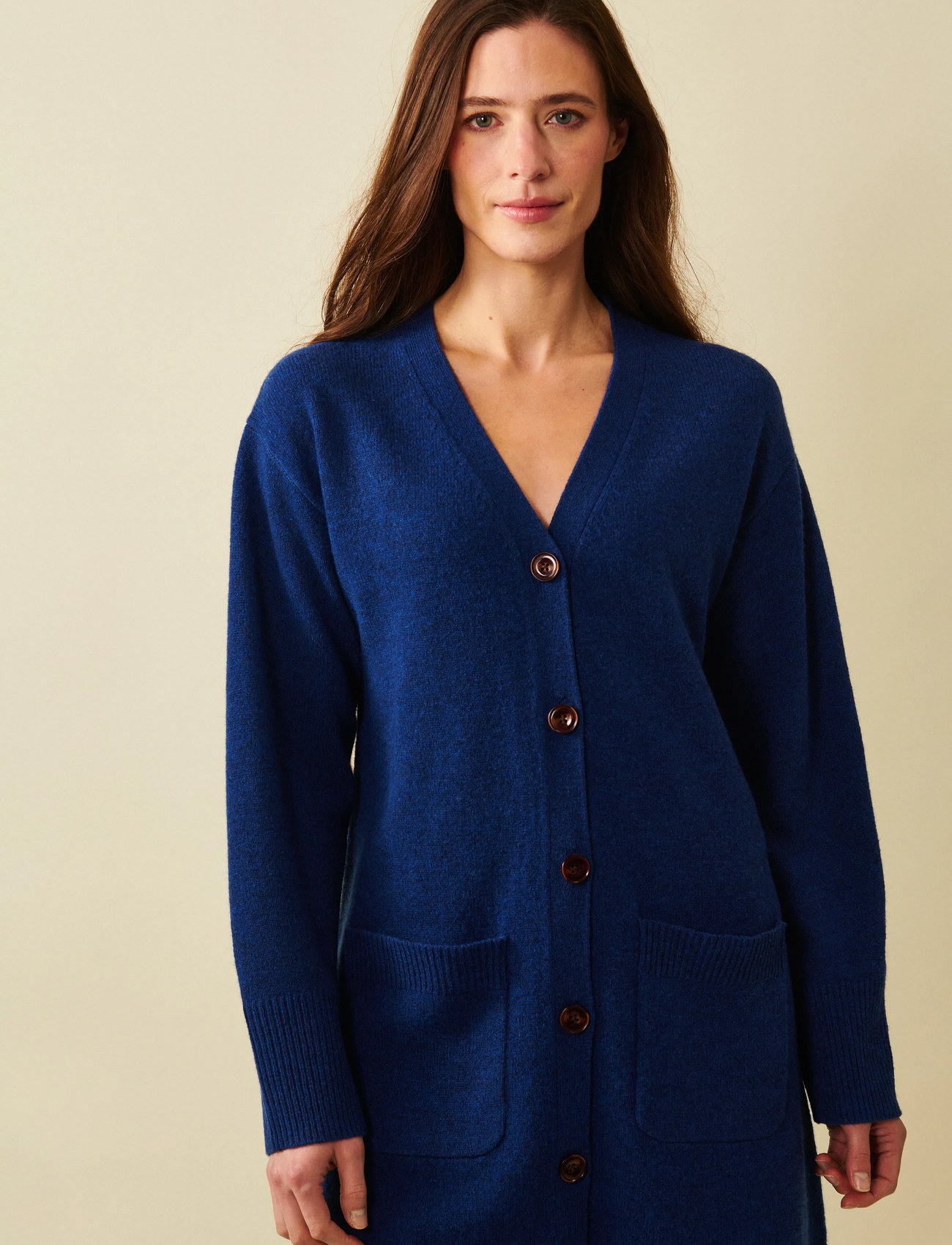 Jumperfabriken Asta Cardigan, S, Navy, Strik > Cardigans, Dame
