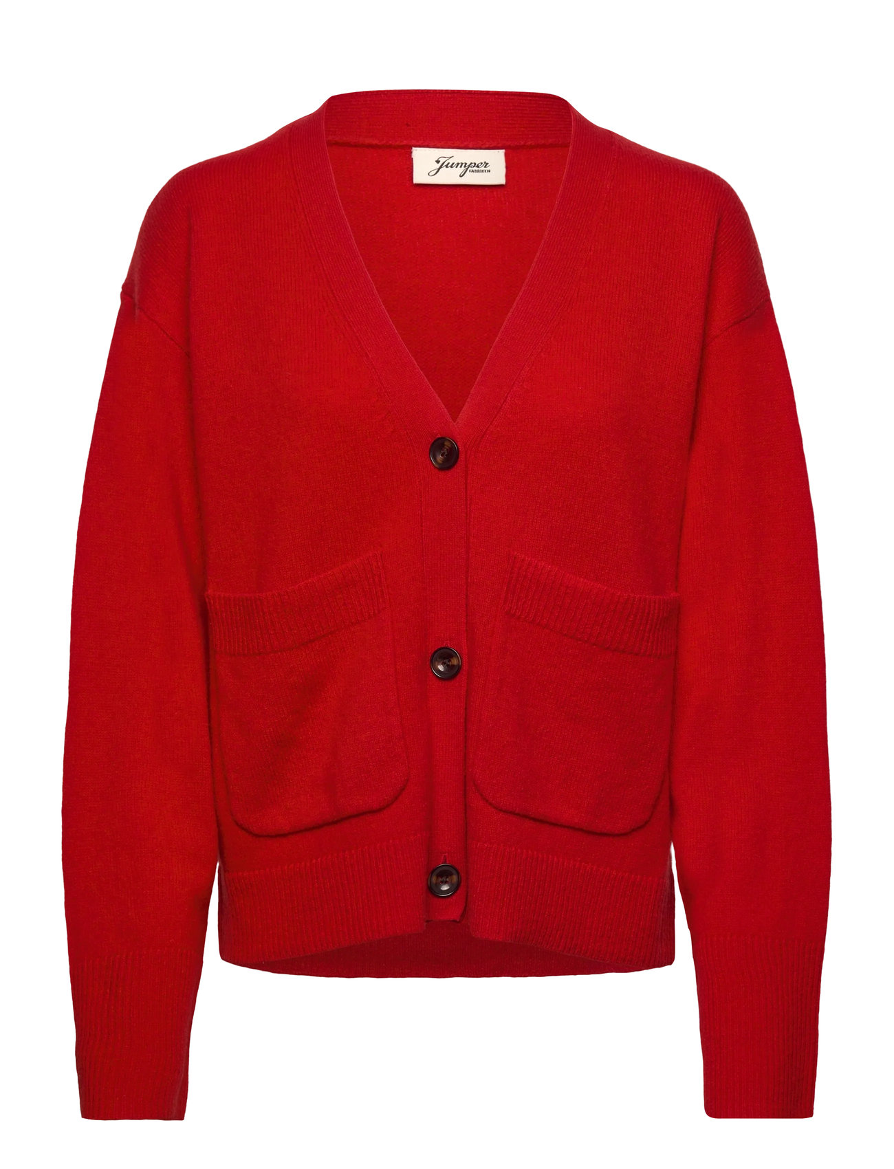 JUMPERFABRIKEN Estrid Cardigan Rot - M - Damen