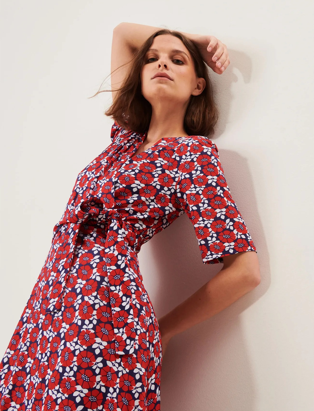 Jumperfabriken Isabella Dress, XS, Red, Kjoler > Wrap-Kjoler, Dame